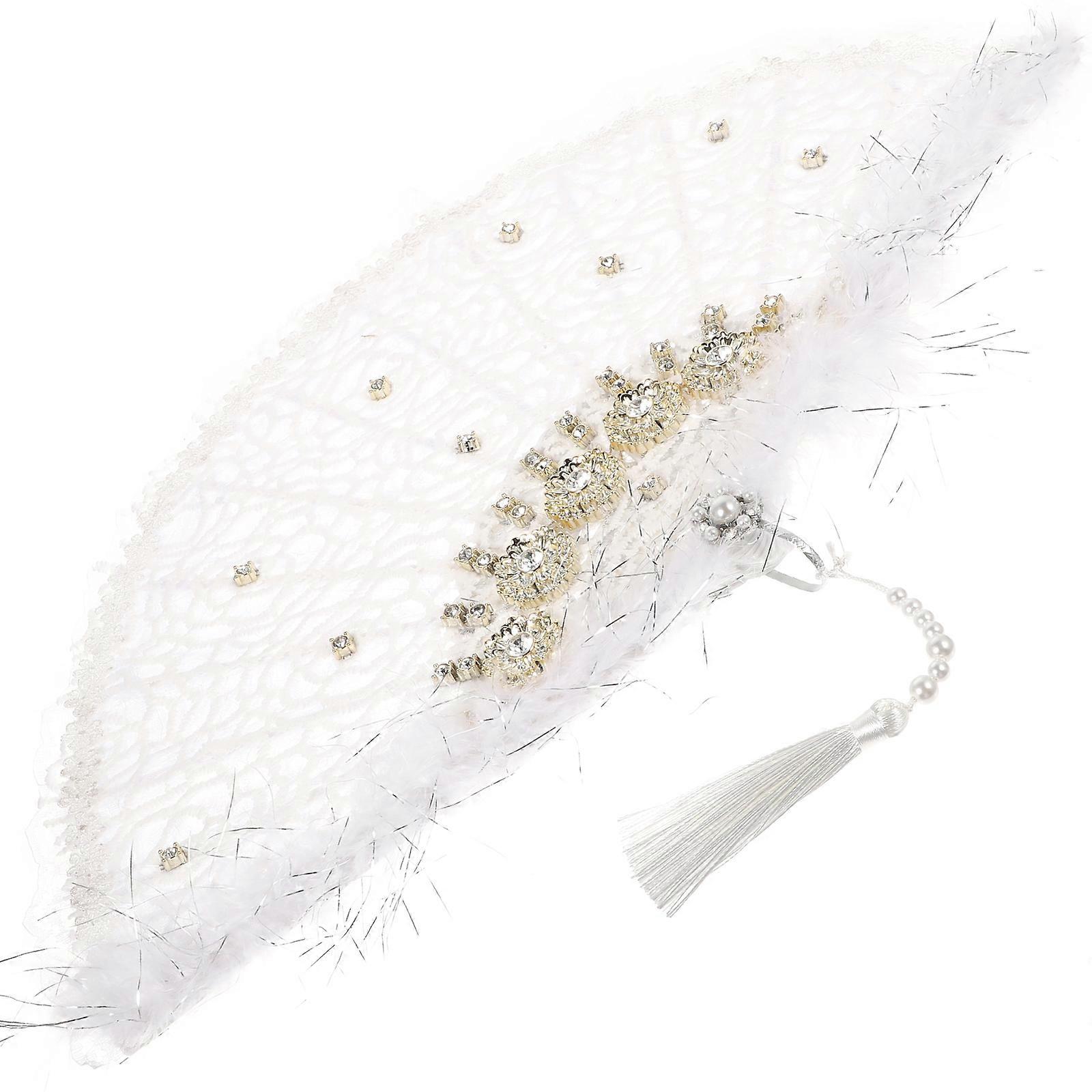 It sounds like you're describing a product listing for a **plume folding fan** intended for **weddings, parties, photography props**, and other