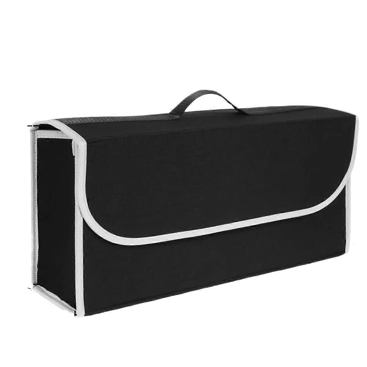 Car Trunk Storage Box, Large Collapsible Boot Organizer, Felt Storage Box, White Car Storage Bag, Large Capacity