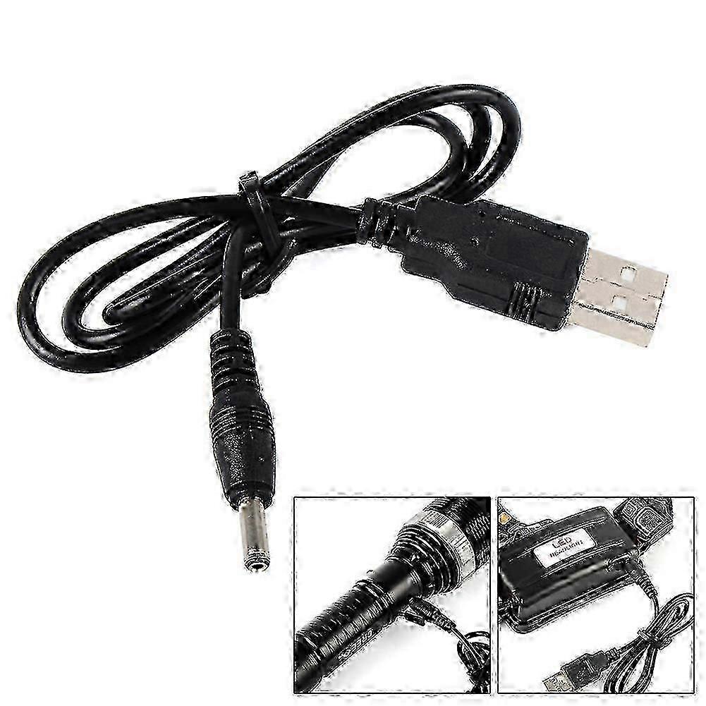 2025 USB Charging Cable for Rechargeable LED Flashlight and Headlight