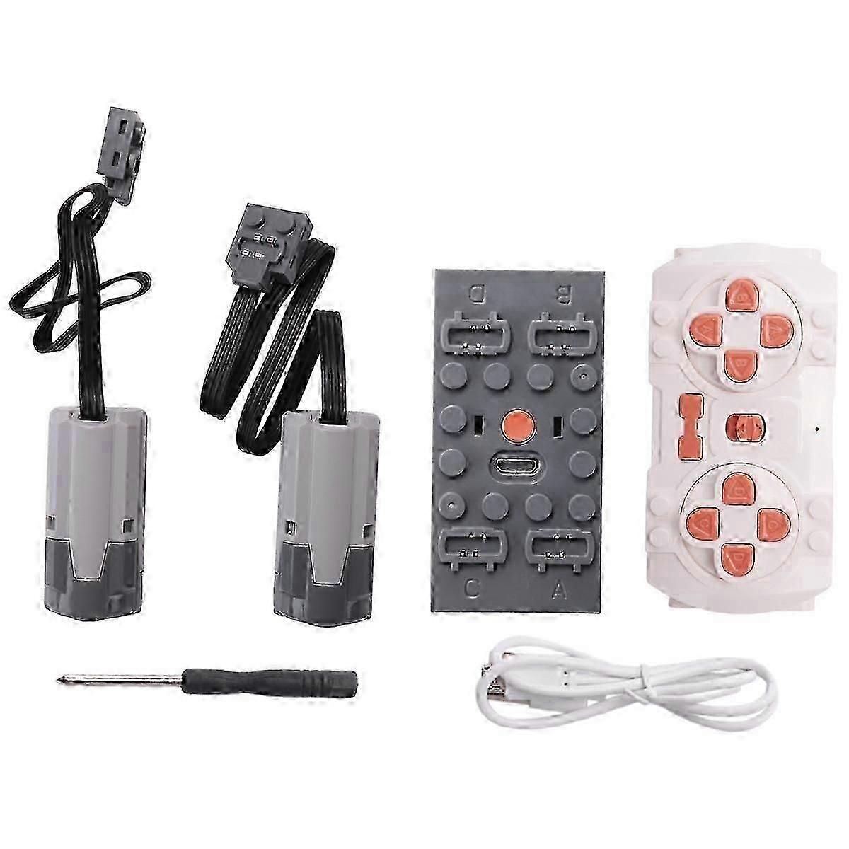1Set Power Function Motor App Remote Control Programming 2 Meduim Moter Set DIY Block for Children