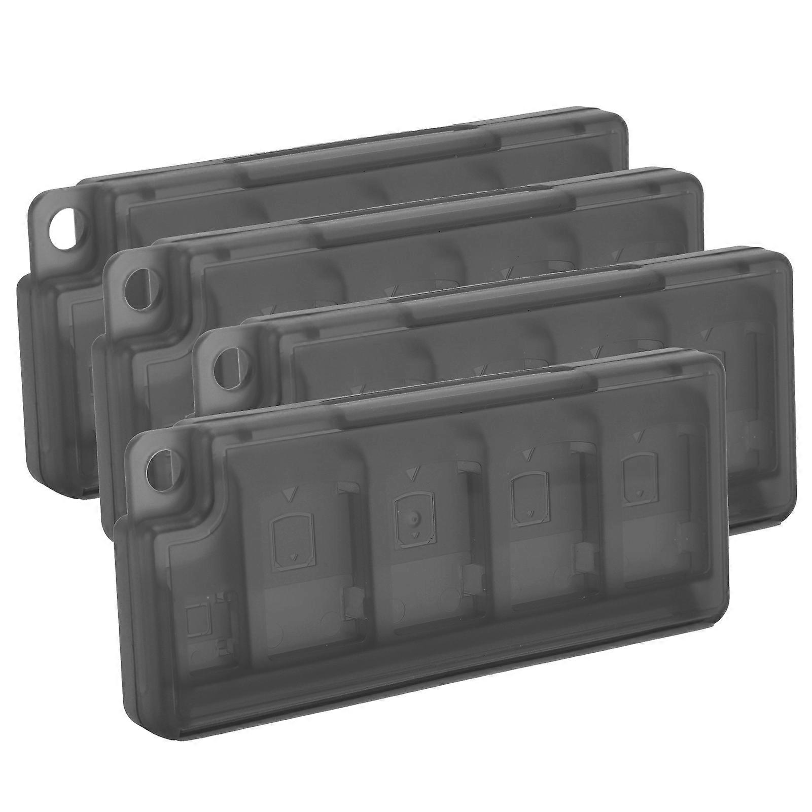 4Pcs Game Card Case Storage Box with 8+2 Slots for Switch Black