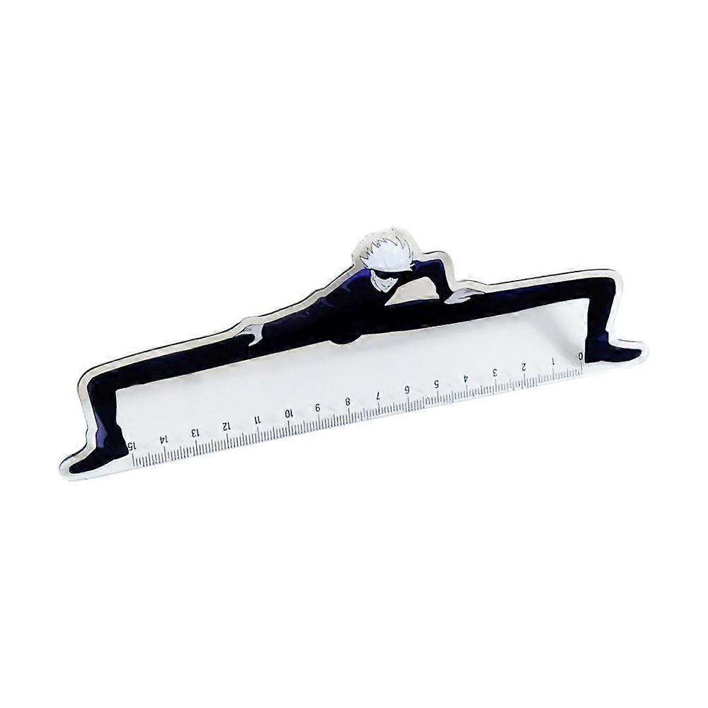 Cujmh Anime Character Ruler Plastic Durable Stationery Drawing Measuring Tool