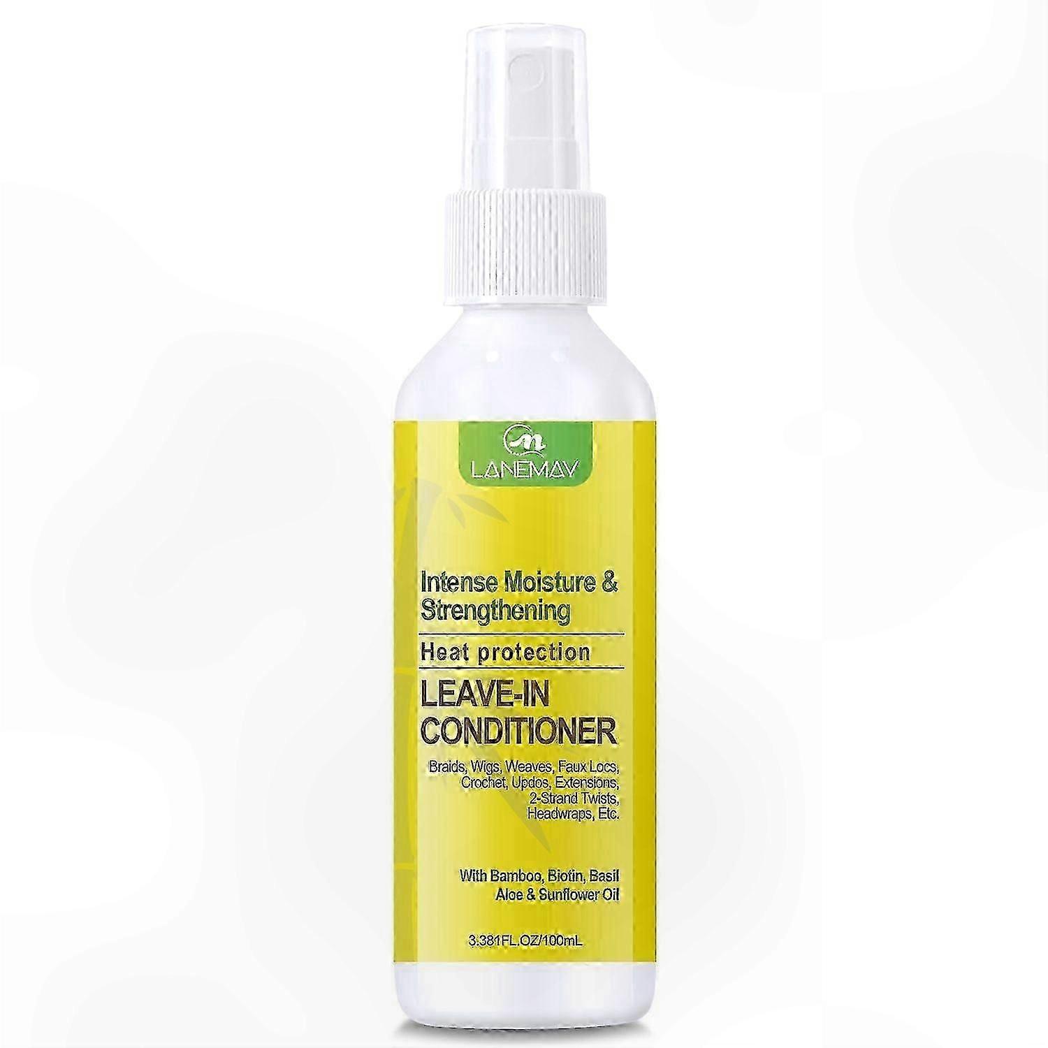 Hydrating Leave-In Conditioner for Protective Styles with Bamboo & Coconut, Heat Defense & Strengthening Formula for Intense Moisture
