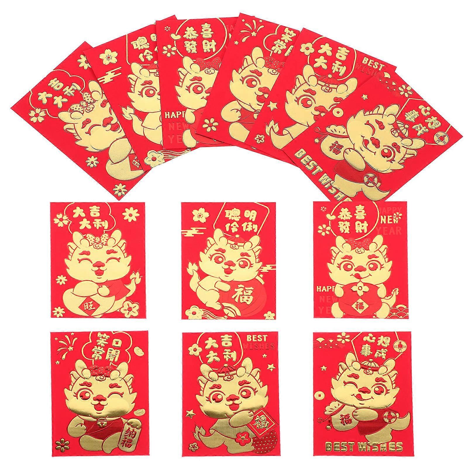 Red Envelopes Chinese Year of Dragon Paper for 150Pcs