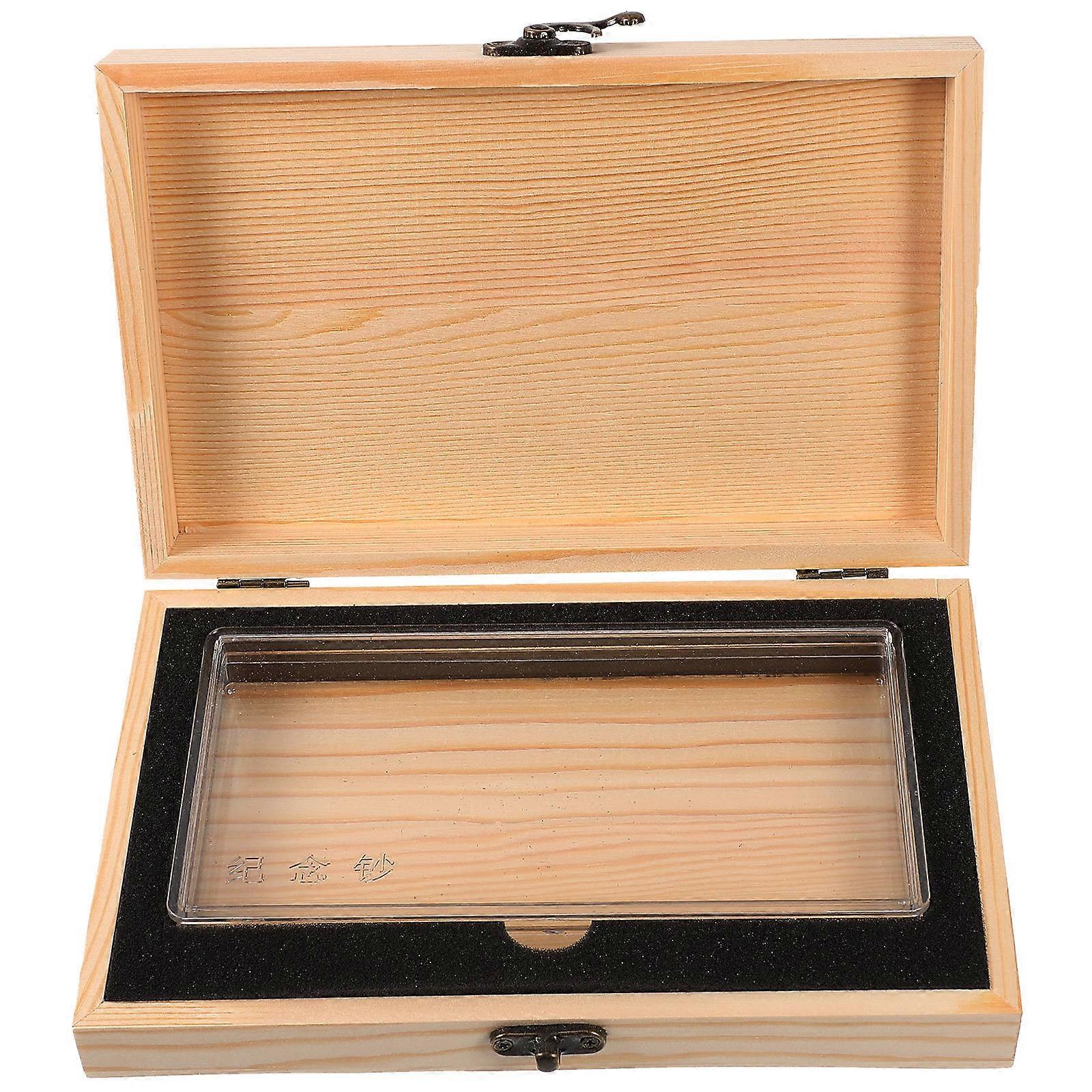 Protector Wood Case for Stamp and Banknote Storage Light Yellow Wood Material with Oxidation Resistance 1 Set