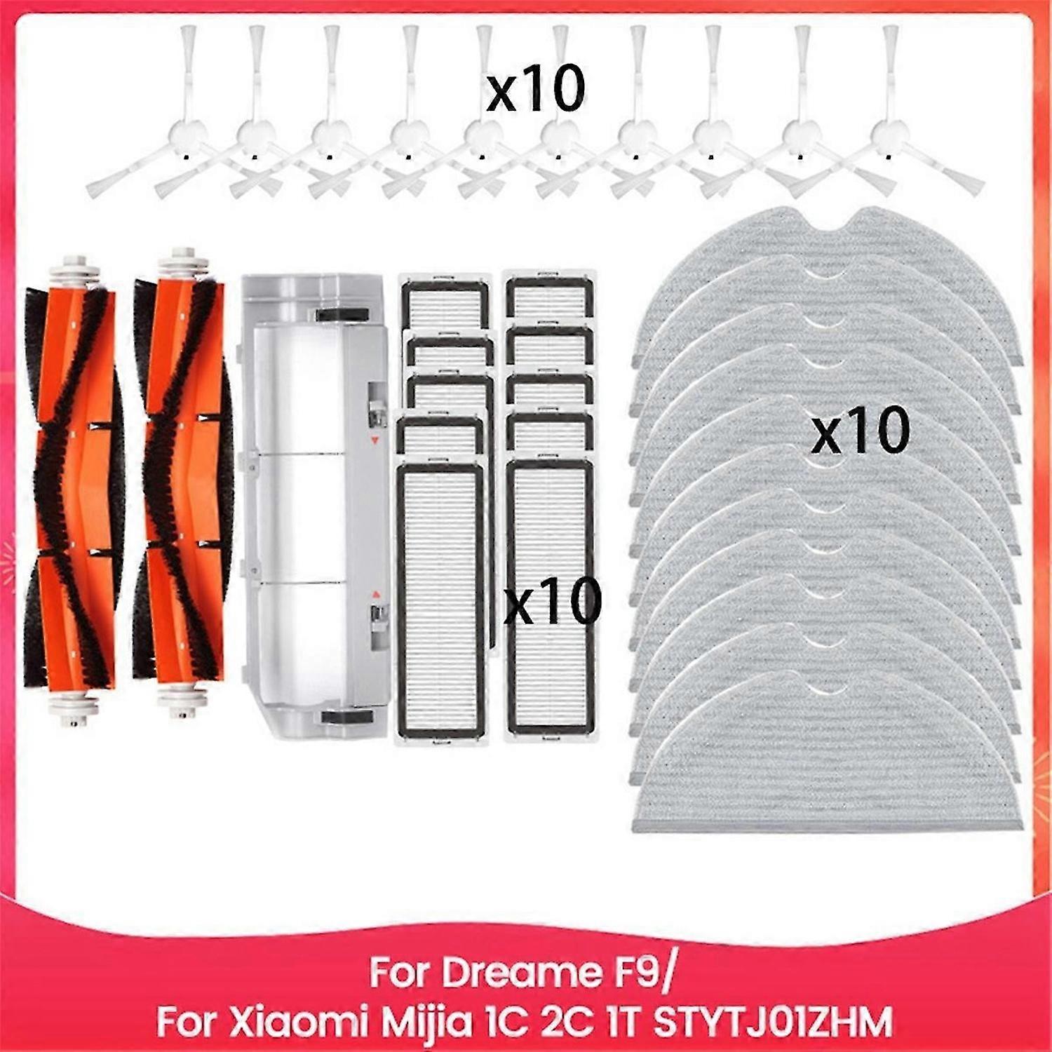 For F9/ 1C 2C 1T STYTJ01ZHM Main Side Brush Mop Cloth Hepa Filter Efficient Cleaning Spare Parts