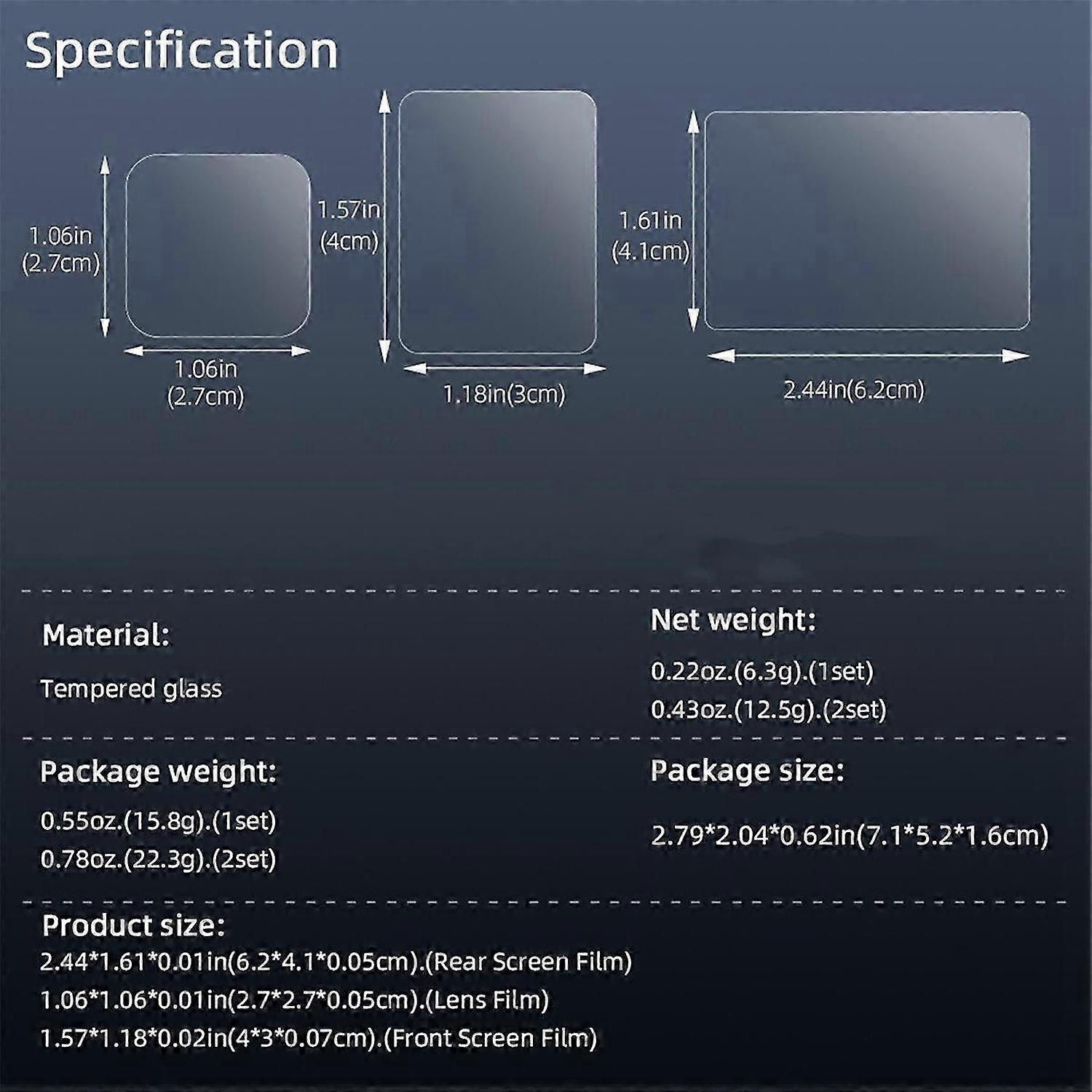 For GoPro Hero 13 Screen Lens Protector Clear Tempered Glass