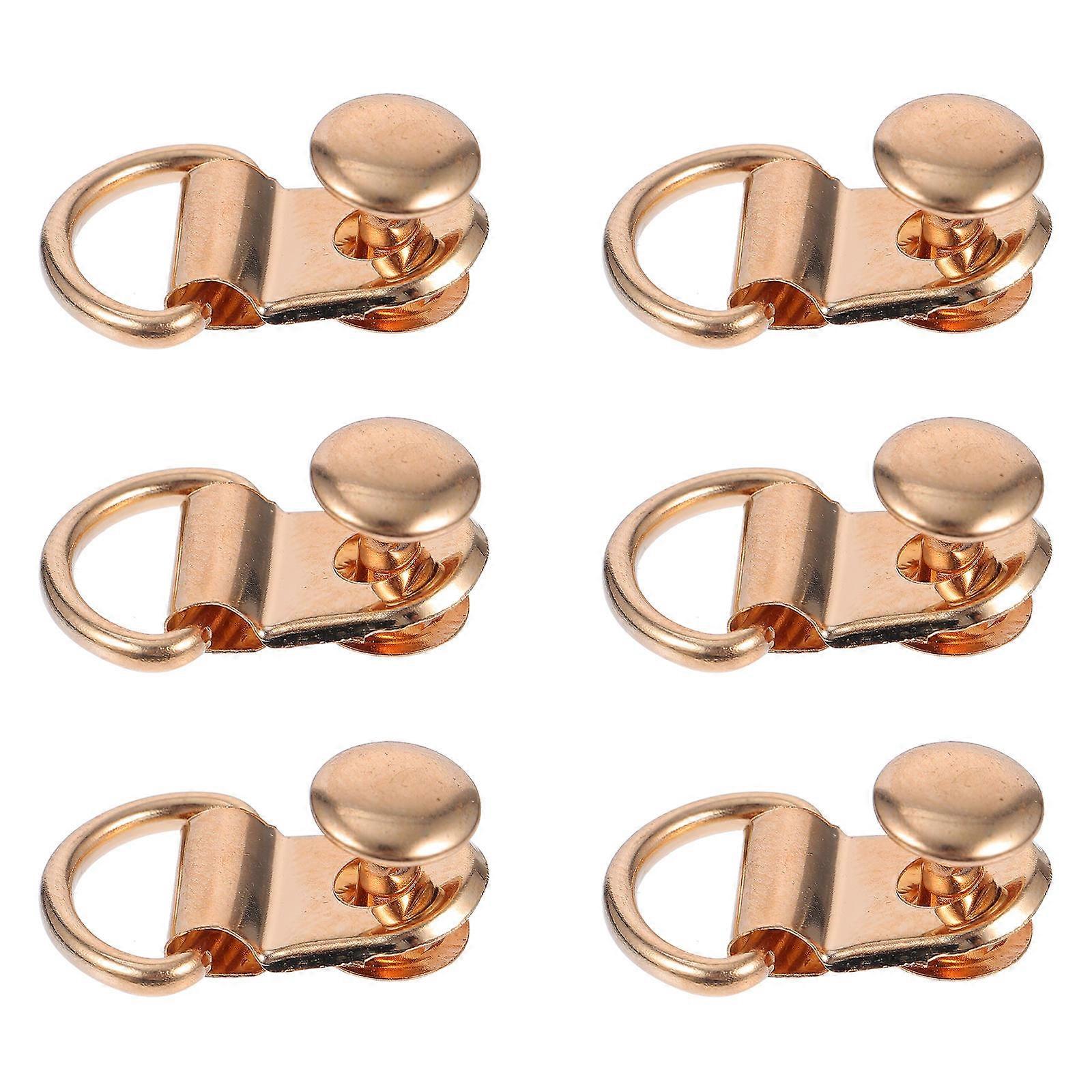 Shoe Buckle Set For DIY Projects 0.55 X 0.35 Inch Simple Style Golden Color 30 Sets