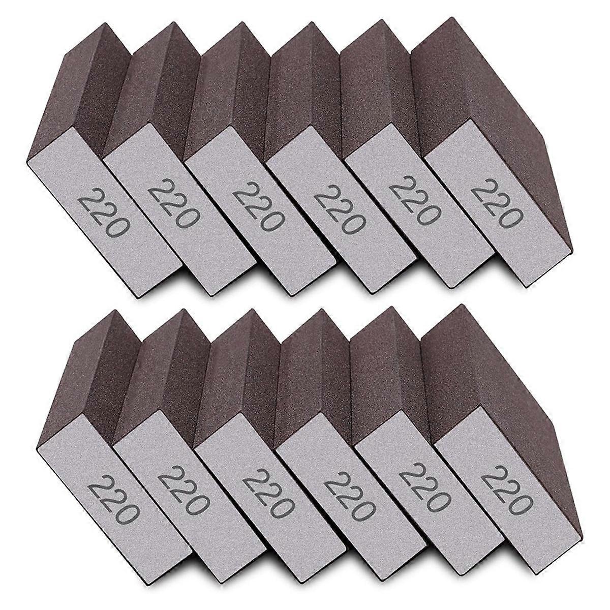 12Pcs Sanding Sponge 220 Grit Fine Sanding Blocks