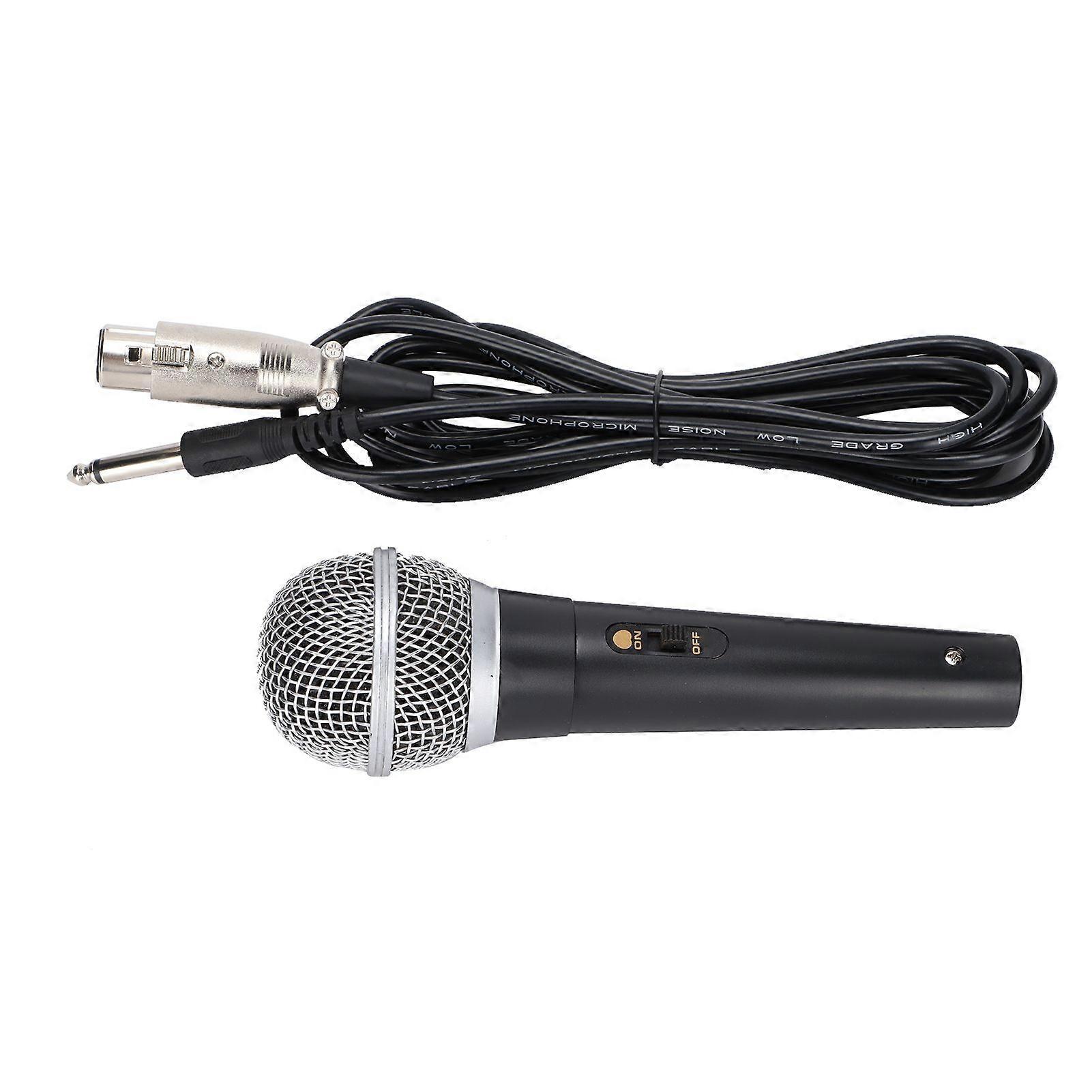 XLR Microphone with XLR to 1/4 Inch Cable Audio Connection Handheld Microphone Suitable for Stage Karaoke Singing and Recording