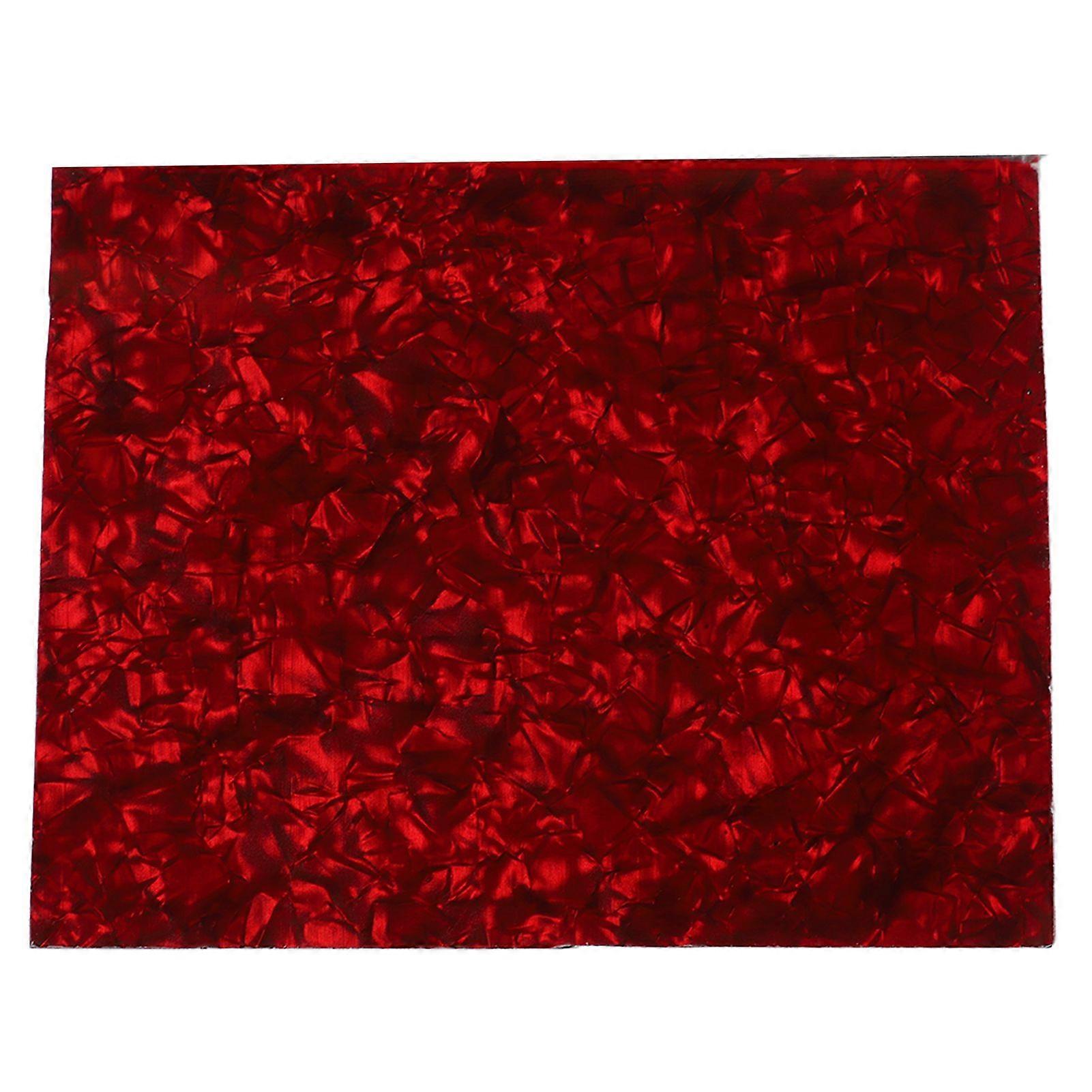 Guitar Pickguard PVC Celluloid Portable Electric Bass Scratch Plate Cover Backplate Sheet Red Pearl
