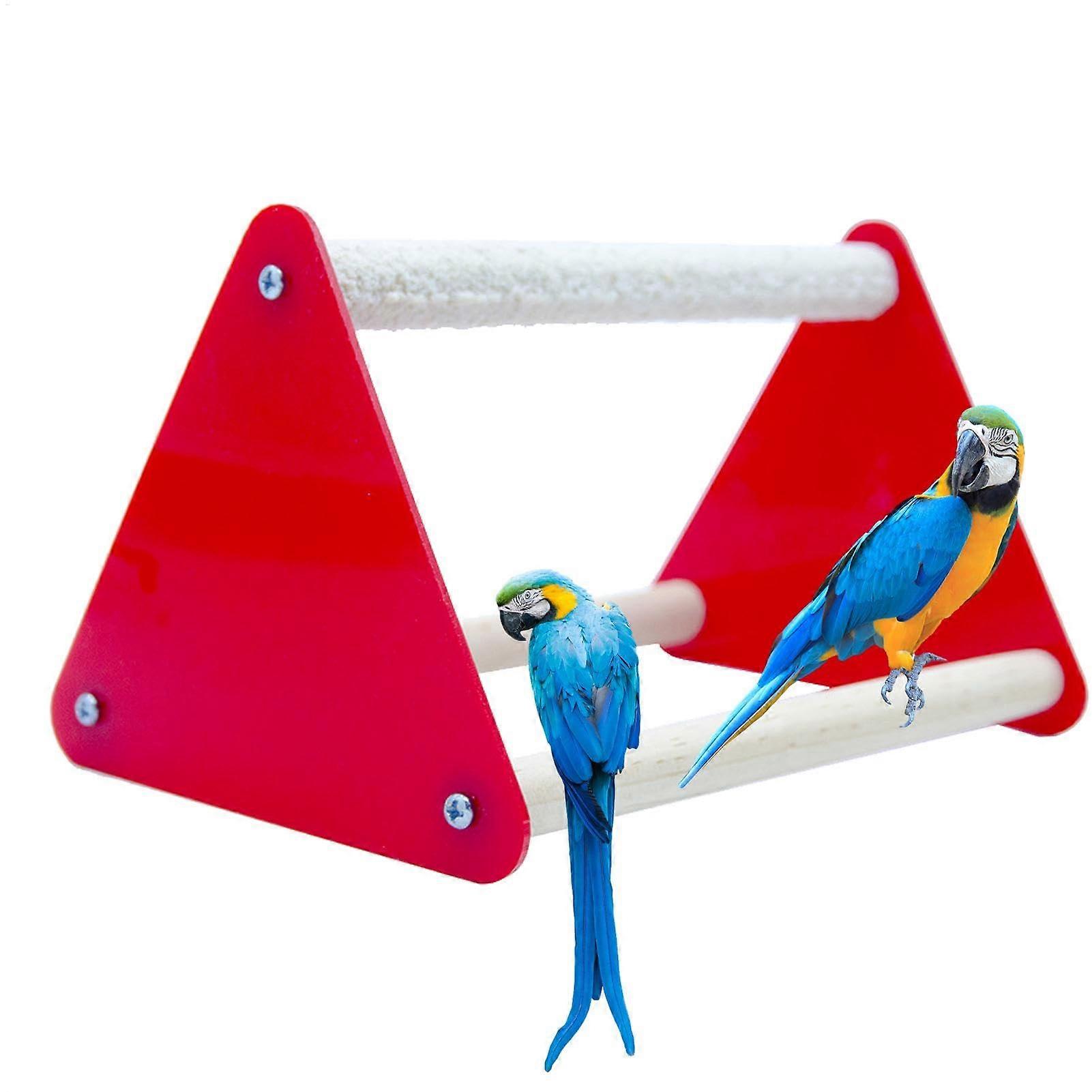 Bird Stand Parrot Training Toy Multifunction Parakeet Trimmer, Colourful Squirrel Paw Bar, Parakeet Perch
