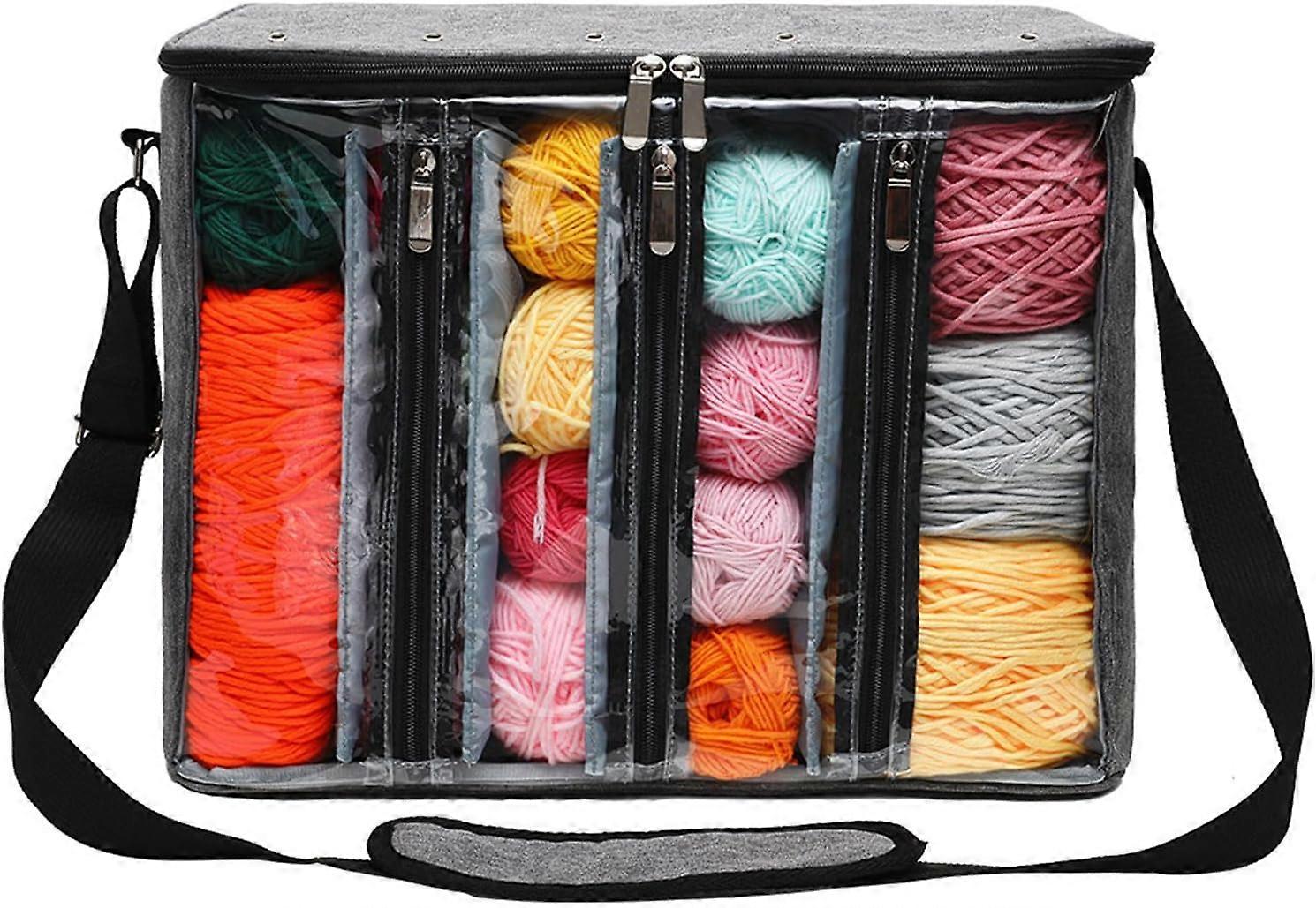 Crochet Bag Organizers Multipurpose Yarn Holder Carry Case Spacious Organizers For Knitting Hooks And Essentials