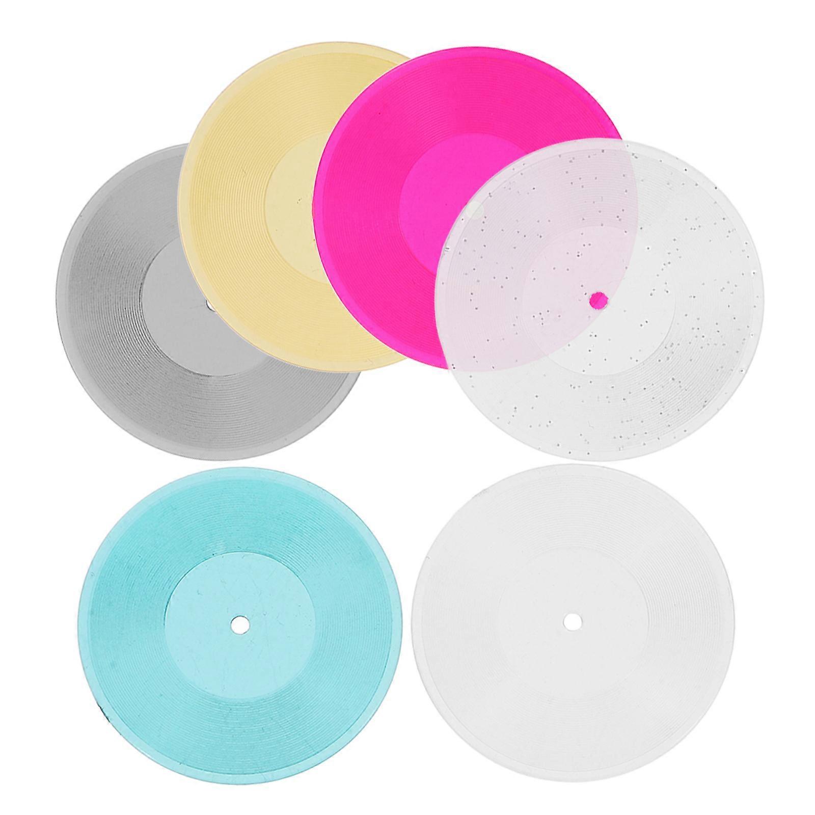Mini Record Decoration for Doll House 30Pcs Plastic Miniature Vinyl Colorful