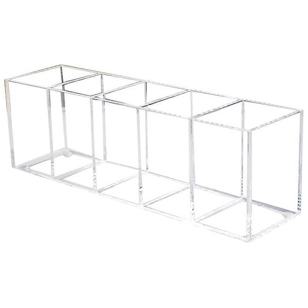 Multi-Function Box Pencil Holder for Storage 4Pcs Transparent Acrylic Organizer