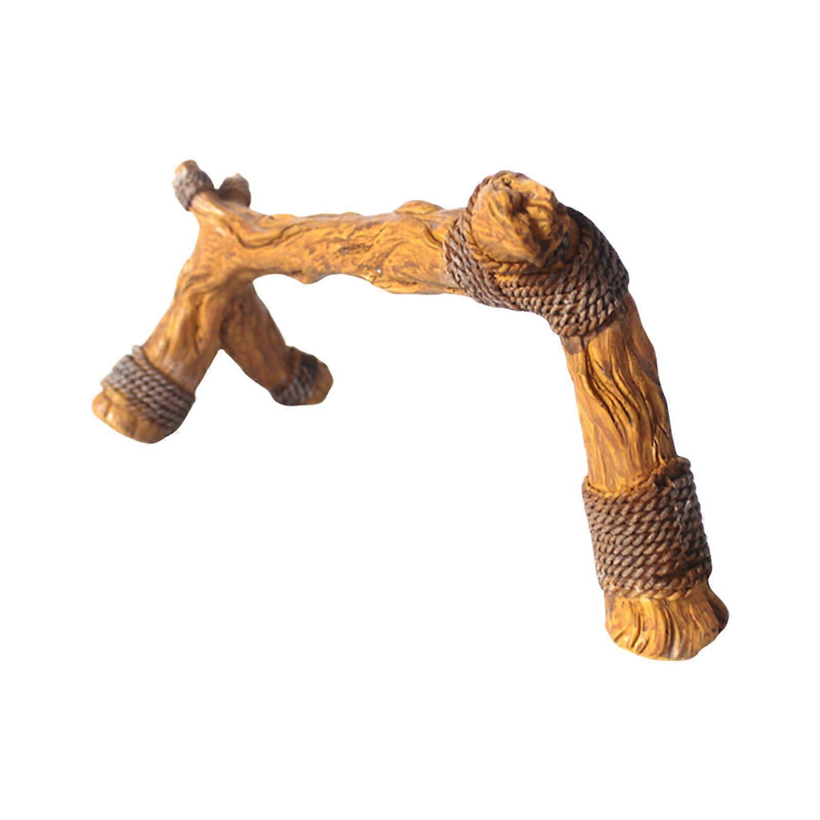 Reptiles Climbing Branch Resin Artificial Reptile Branch For Snakes Amphibians Lizards, 12Inch, Natural Brown