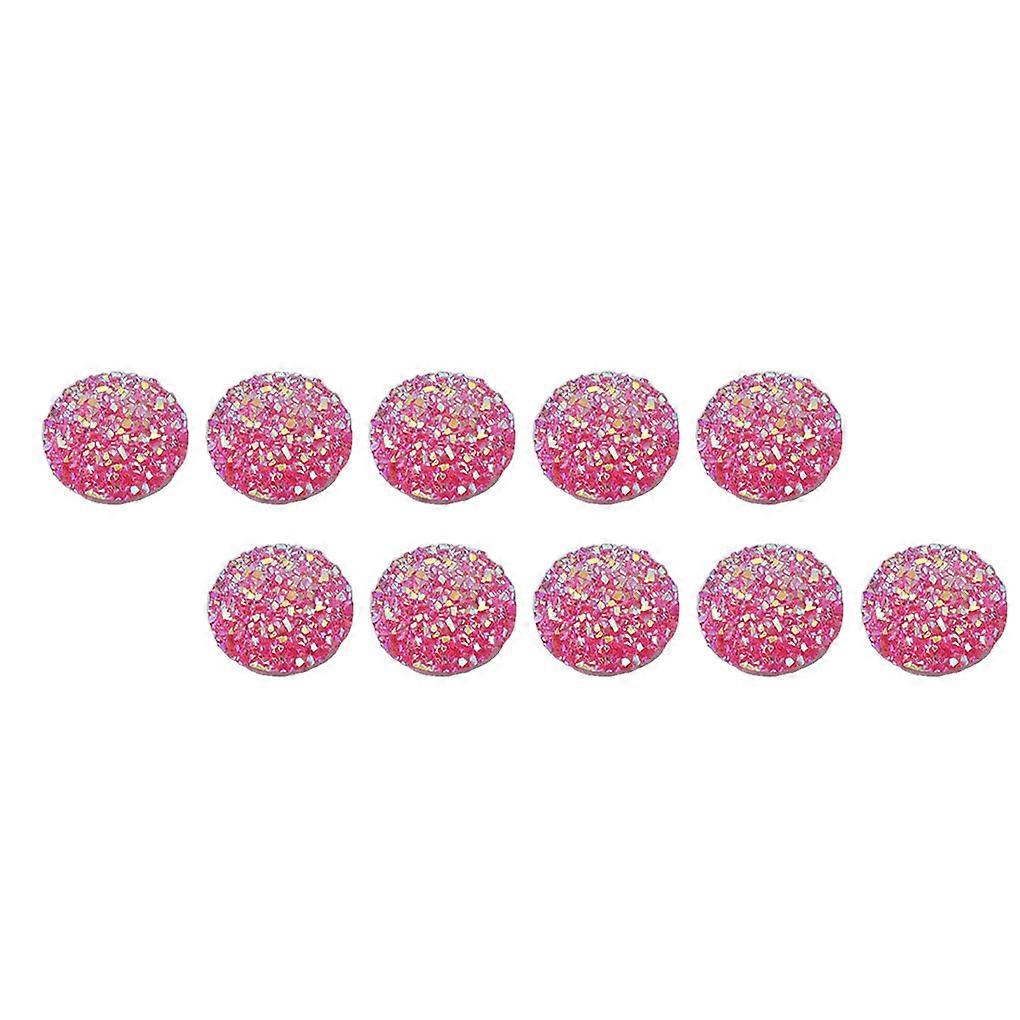 100pcs Resin Cabochons Shiny Solid Color Craft Decorating Props Small Bag Clothes Adorn Round DIY Flatback Decor
