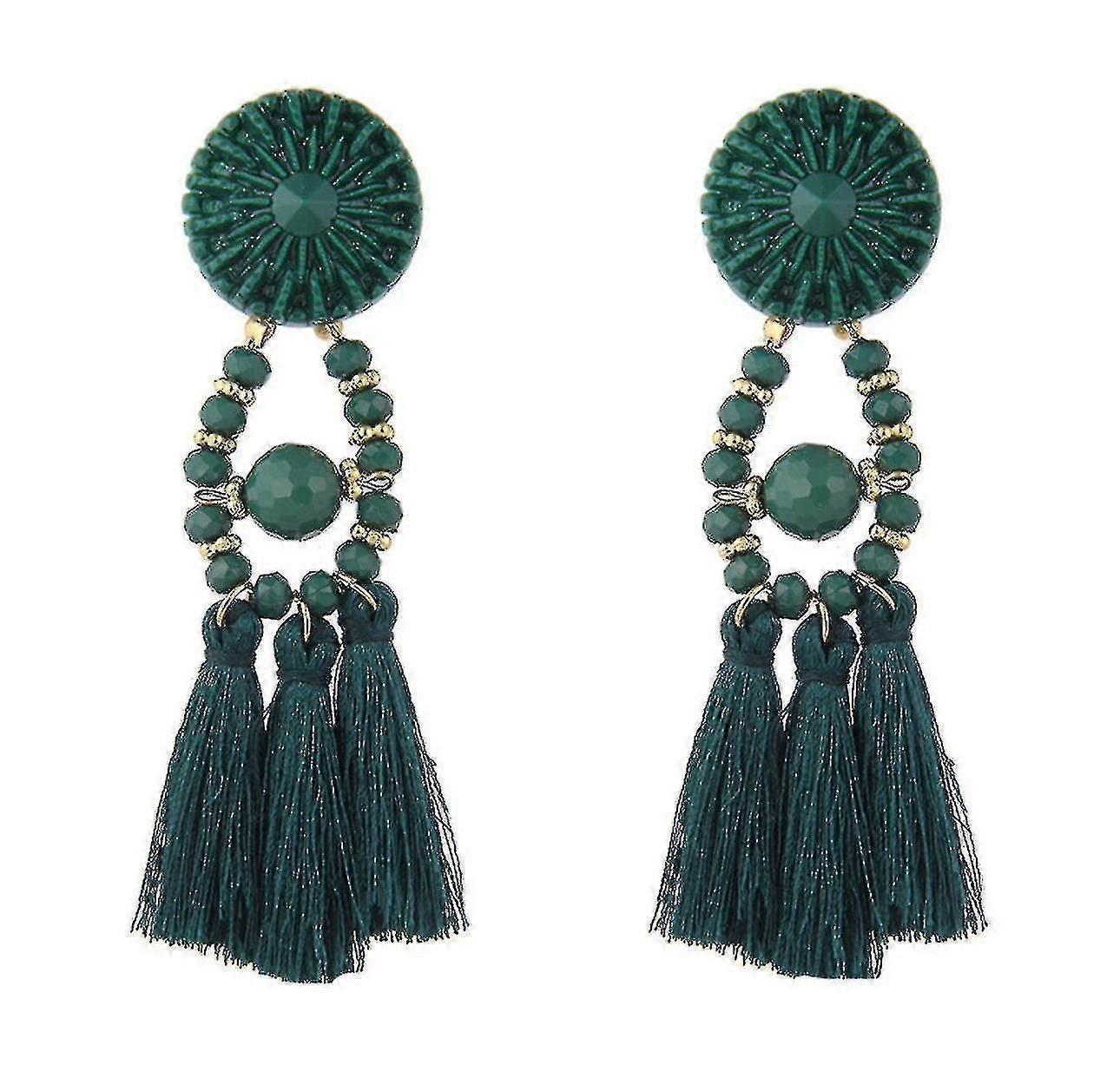 strapce náušnice prehnané farebné korálky strapce náušnice