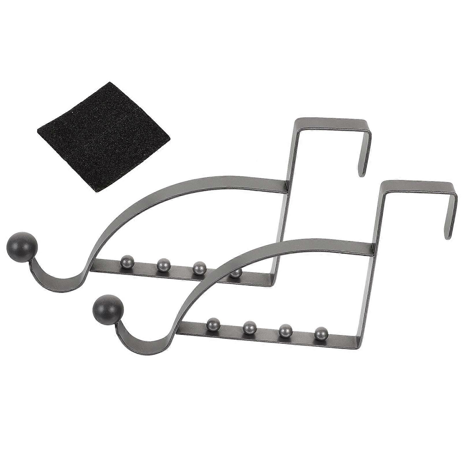 Over The Door Hooks Hanger for Household Storage 6Pcs Grey Hooks