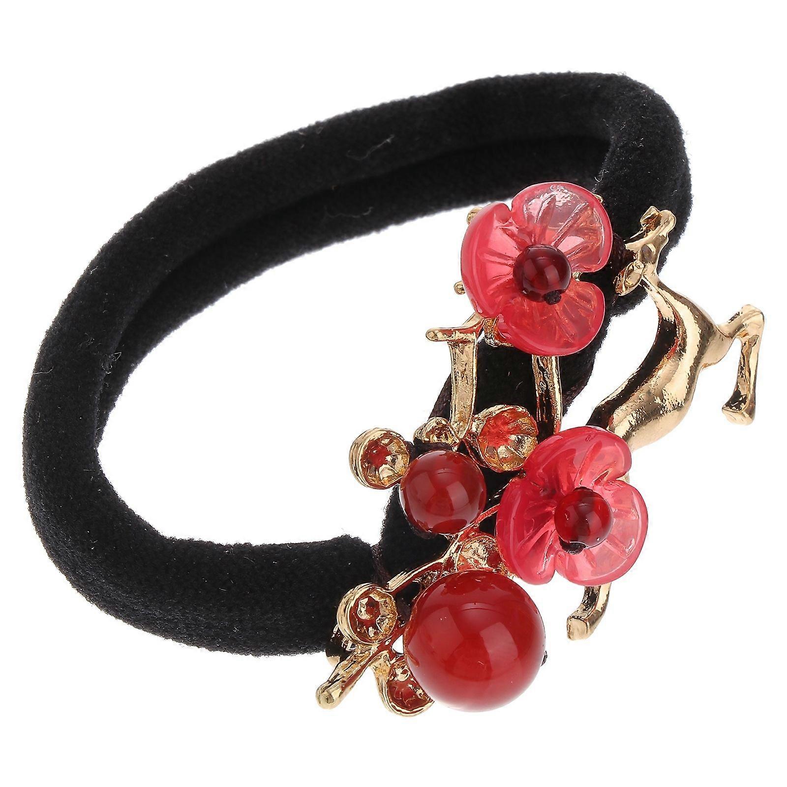 Hårscrunchies av elgblader til dekorasjon med kreativt design, 2 stk.