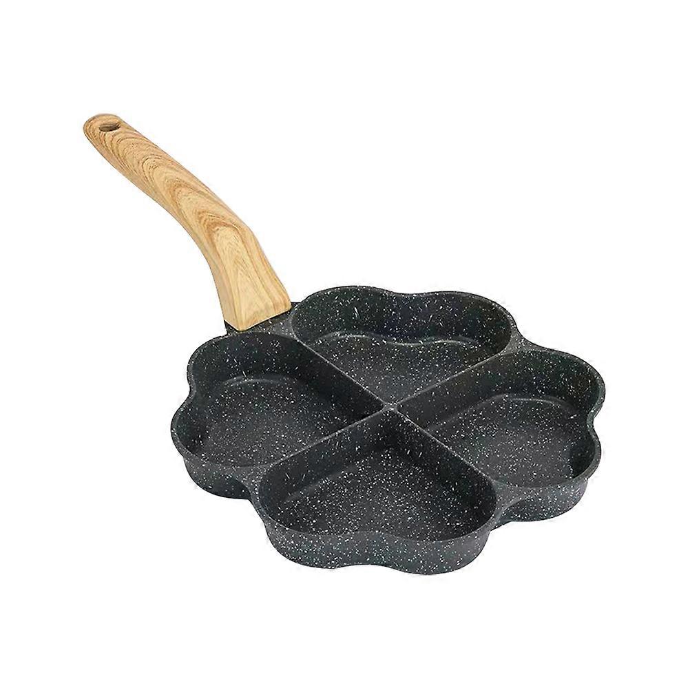 Egg Pan Multi-Function Pancake Pan with Wooden Handle for 3Pcs Household Use