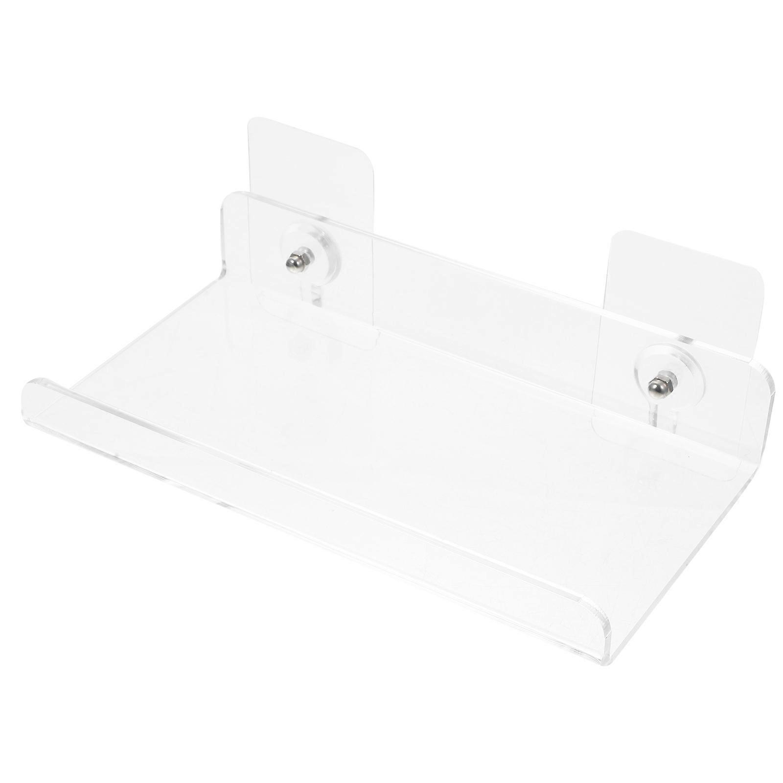 Vinyl Record Wall Mount Rack 4Pcs Clear Acrylic Display Shelf For Indoor Use Transparent Design Book Storage Organization