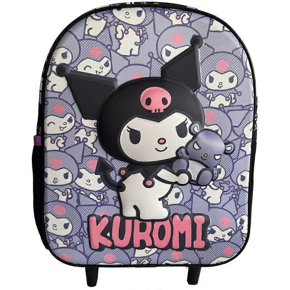 Bolsa con ruedas 3D, 32 cm, diseño de Hello Kitty Kuromi