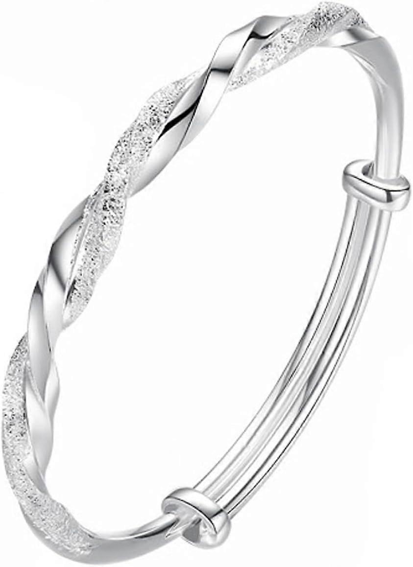 Solid 925 Sterling Silver Bracelets for Women Simple
