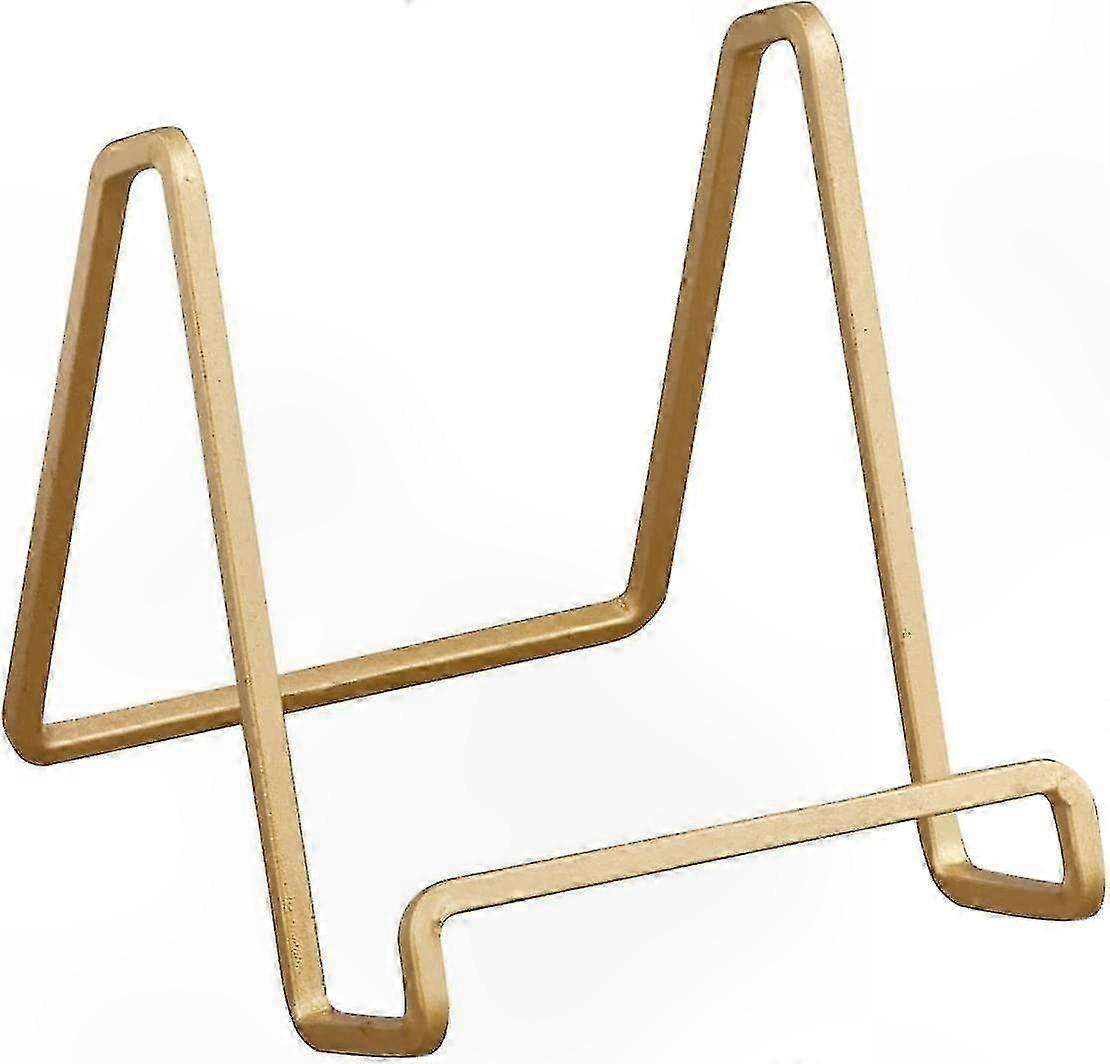 Gold-Plated Square Wire Easel Stand for Displaying Cookbooks, Photos, Frames & Plates