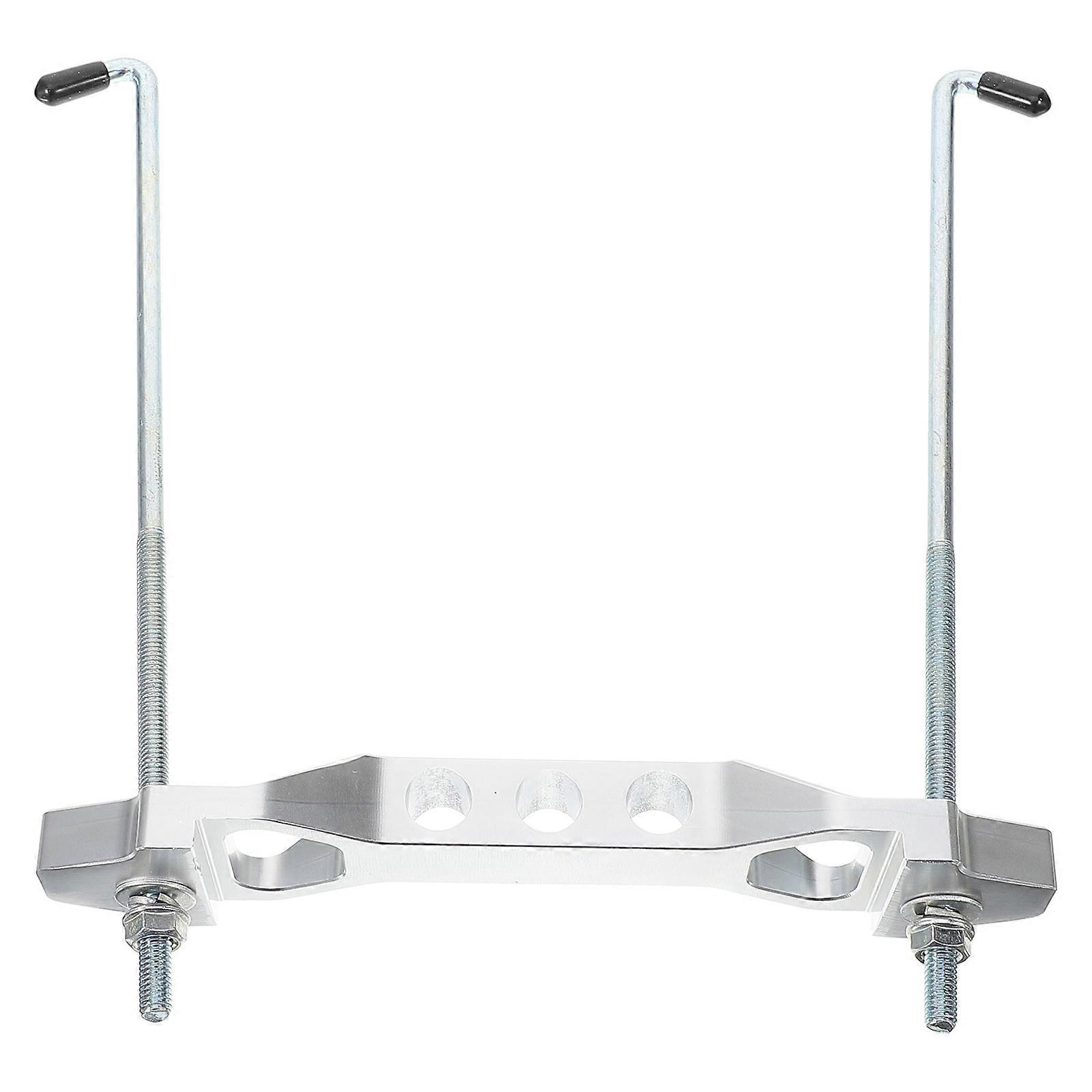 Silver Aluminum Alloy Battery Mount Bracket for Secure Tie Down