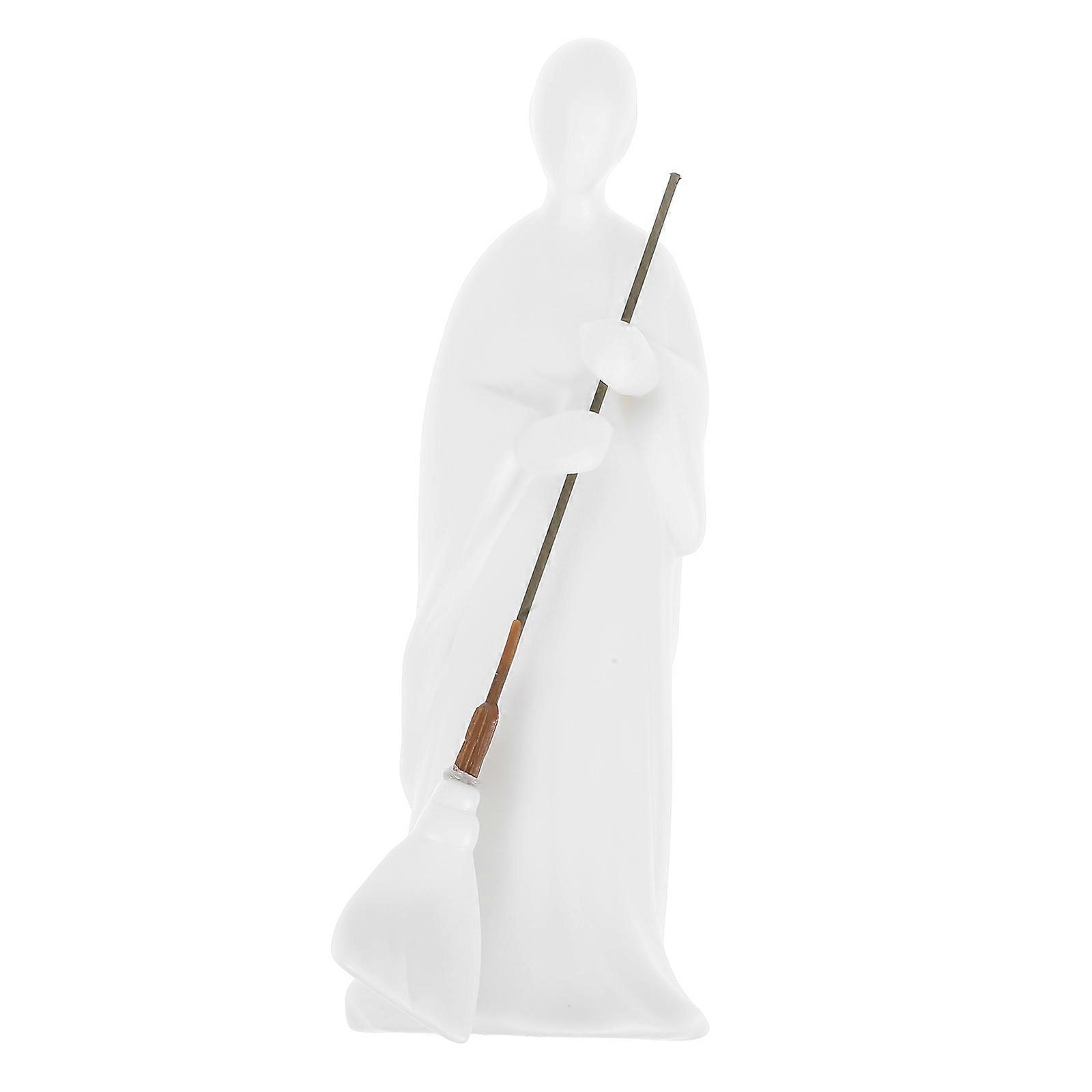 Creative Monk Adornment Ceramic Desktop Figurine Sweeping Monk 5Pcs