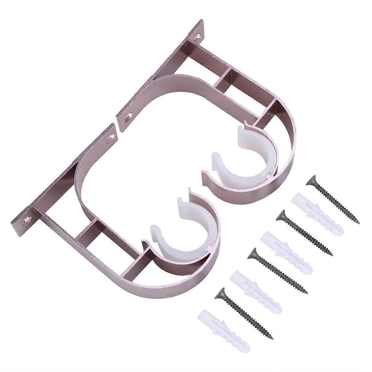 Adjustable Wall Bracket Aluminium Alloy for Curtain Installing 4Pcs Rose Gold