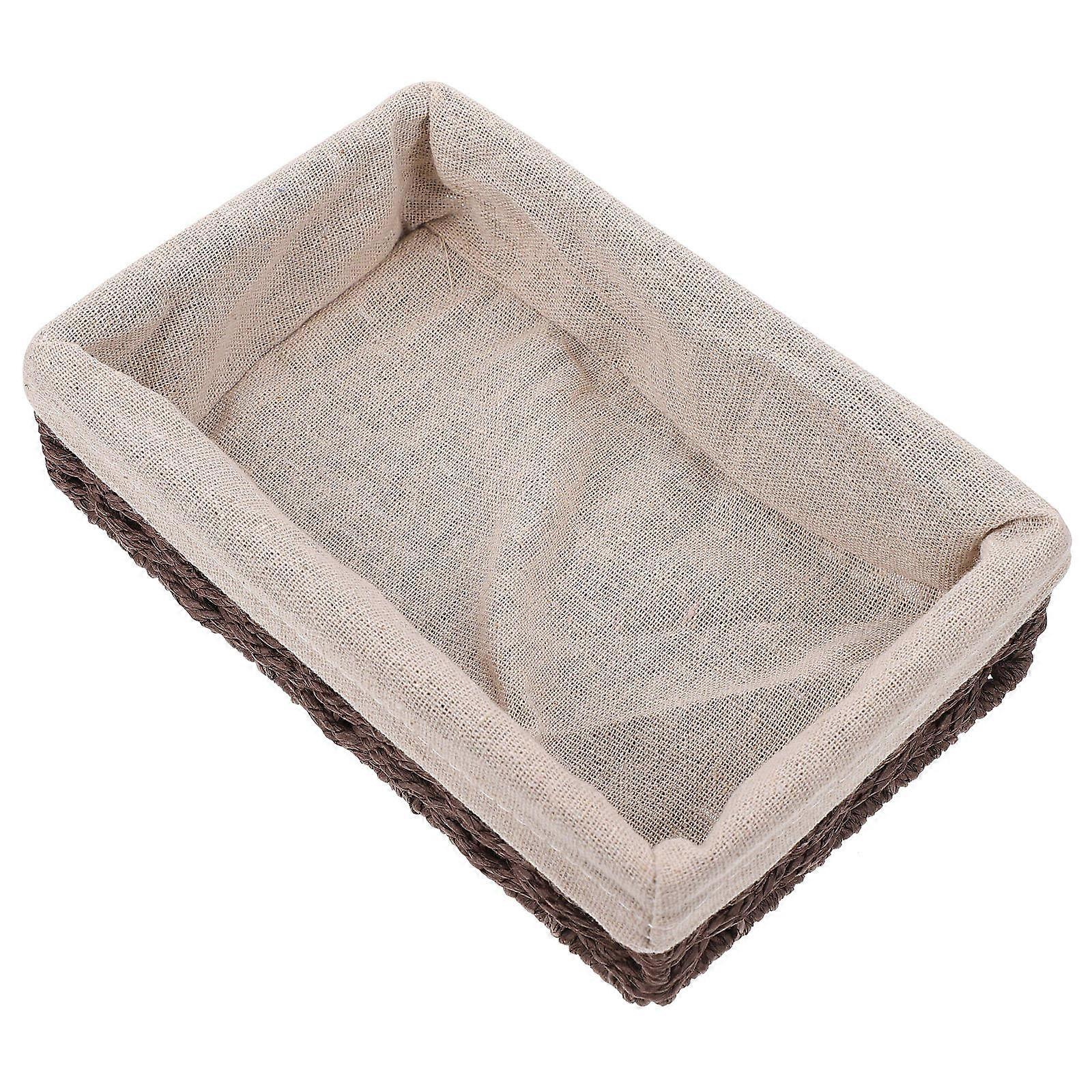 Light Weight Storage Basket Fine Twine Organizer Baskets for Home Use 20x13x5cm Rectangular Shape 1Pc