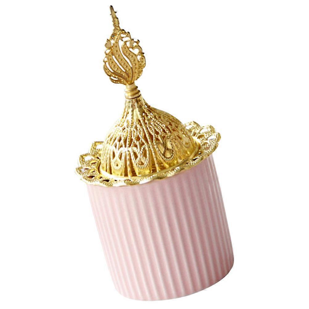 Aroma Burner Tabletop Censer Ideal For Relaxation In Bedroom And Café With Vertical Striped Pattern Design 1Pack