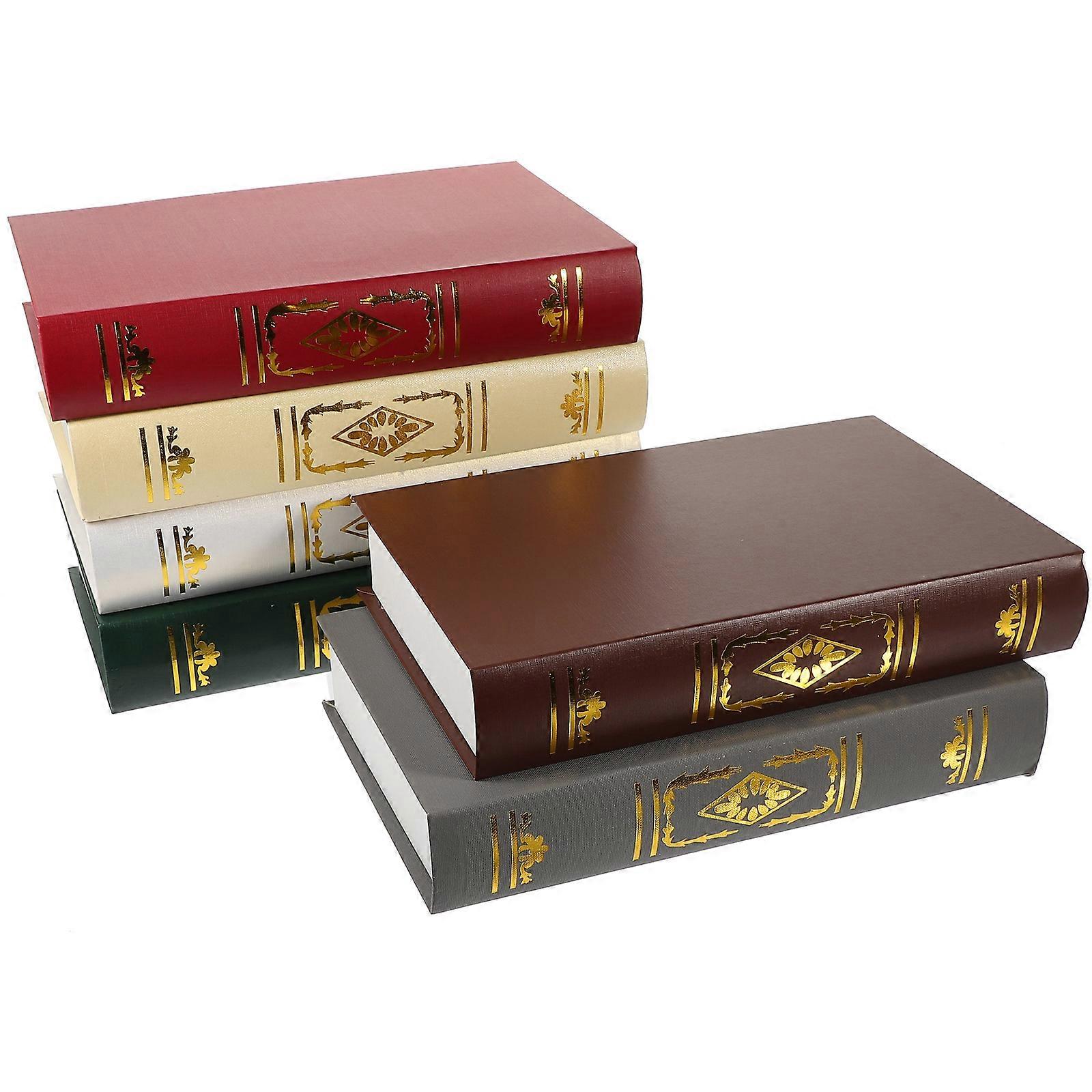 Faux Book Ornament 12 Pcs Simulation Book Model Household Decoration Assorted Color Retro Style Photo Props