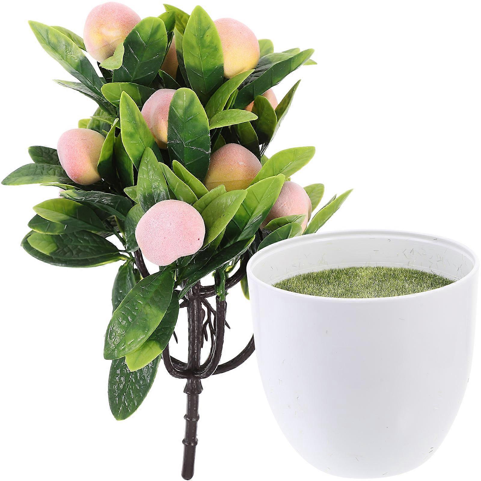 Artificial Fruit Tree with Pot Simulation Decorative 3Pcs for Home and Office