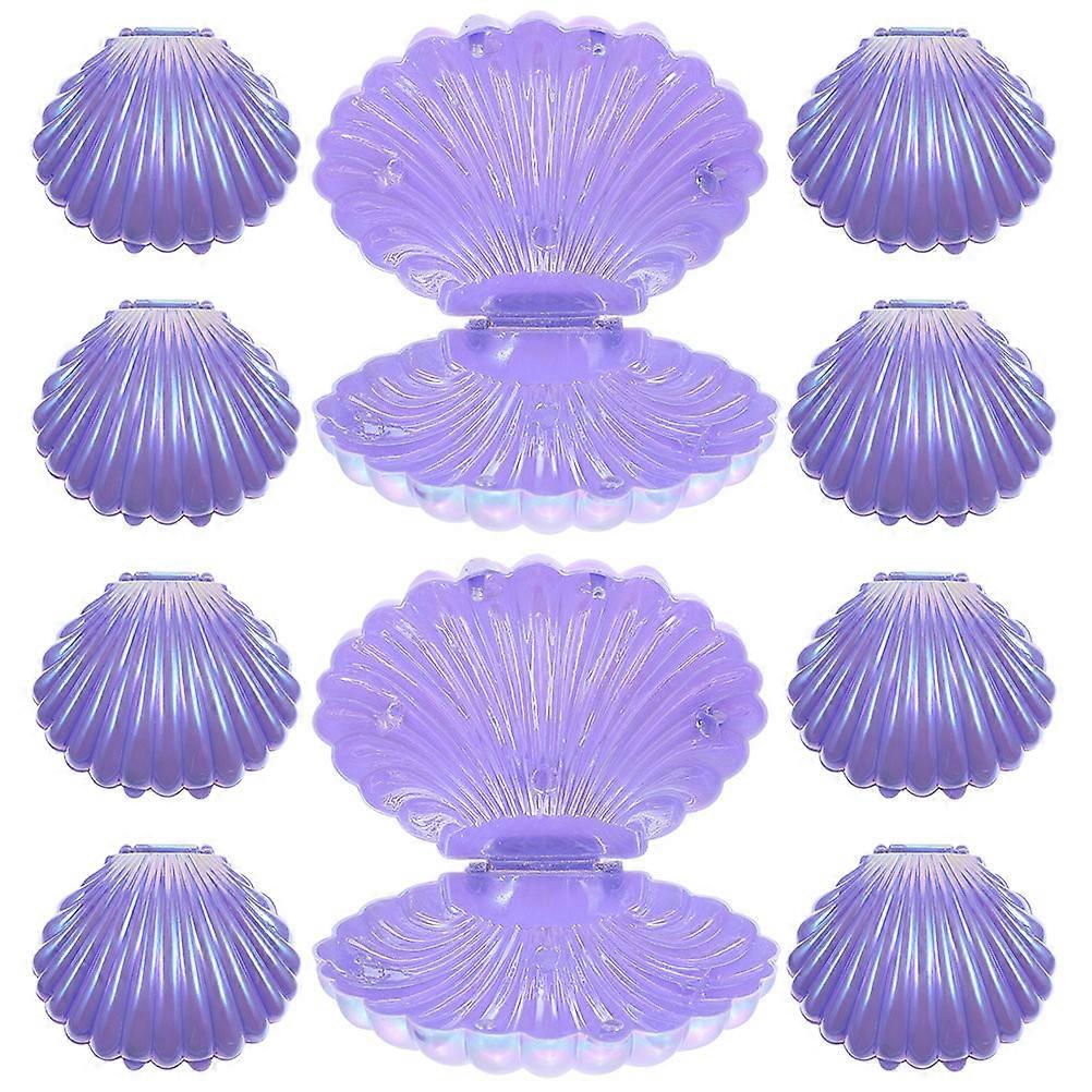 Shell Shape Candy Boxes for Storage 30Pcs Purple Seashell Candy Containers