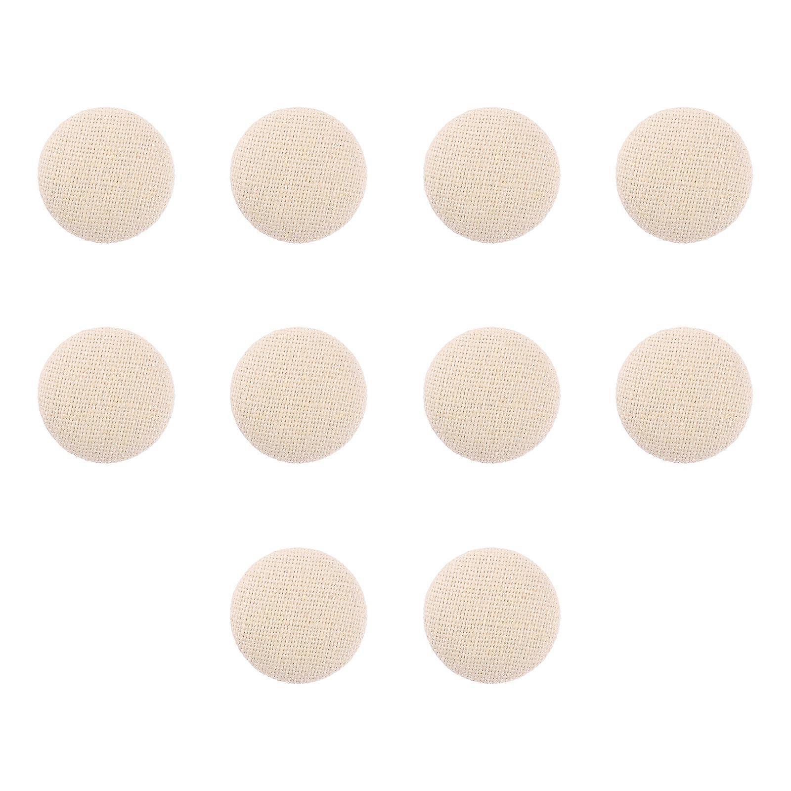 Färgglada DIY-knappar Linneknappar för sömnad 10 st Beige Pack