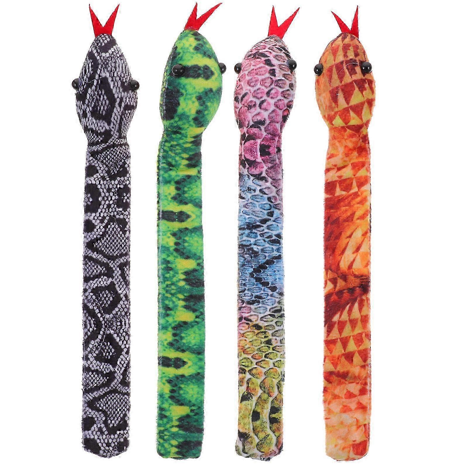 Plush Snake Snap Bracelet Child Toy Halloween 10.61x1.57x1.18in - FKB
