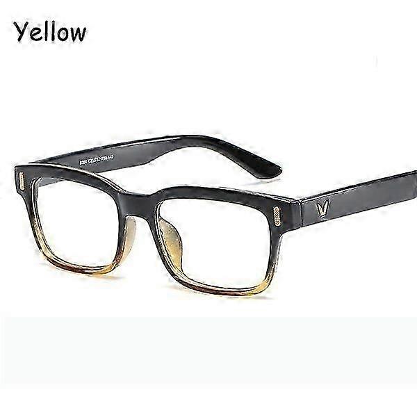 Retro Men's Classic Square Optical Glasses [brown]