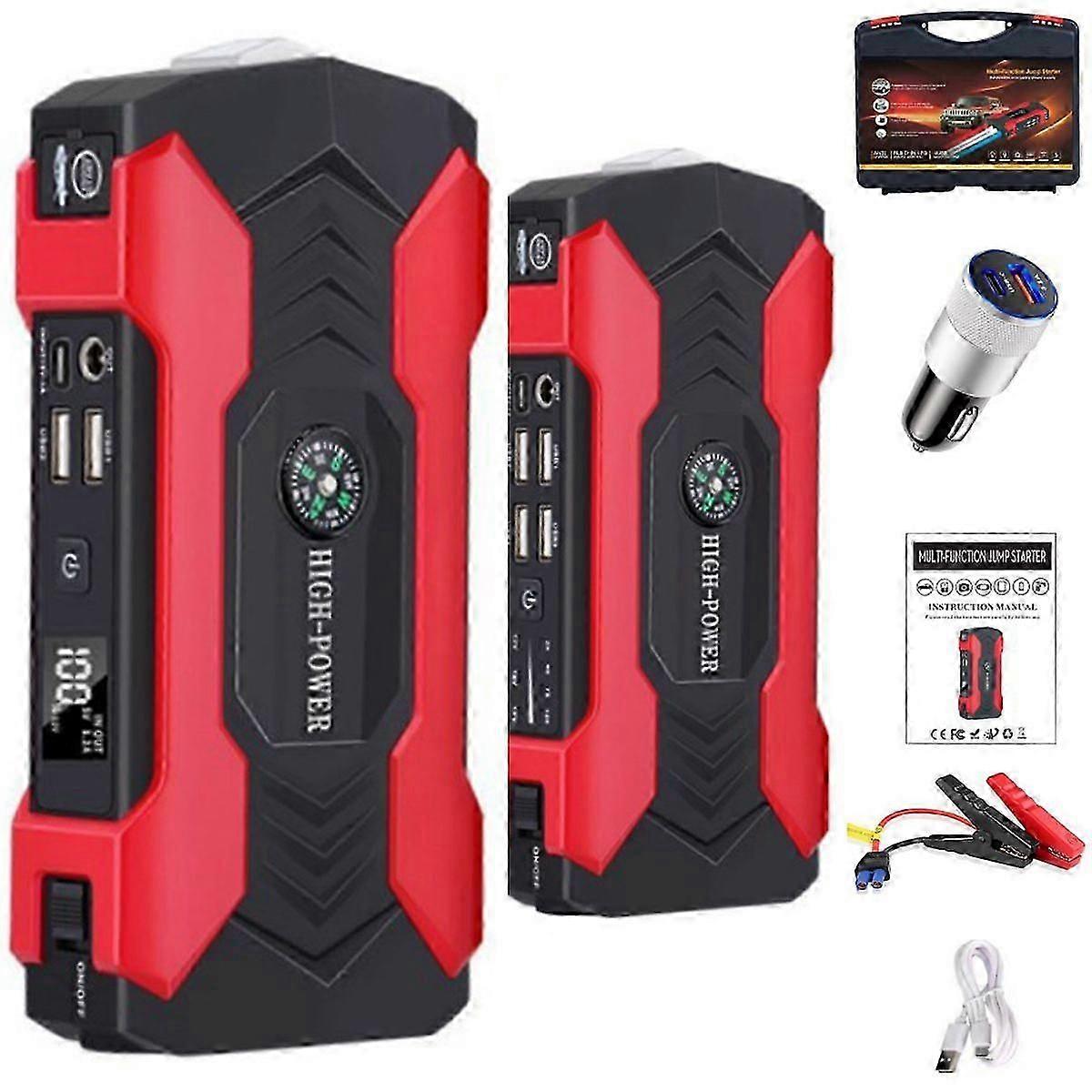 Vehicle Jump Starter,2500a Peak 28000mahPortable Car Battery Jump Starter For 12v Power Bank