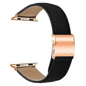 Genuine Leather Watch Band Compatible For Apple Watch Ultra 3 2 1 49mm / Series 11 10 46mm / 9 8 7 45mm / SE3 SE2 SE 6 5 4 4