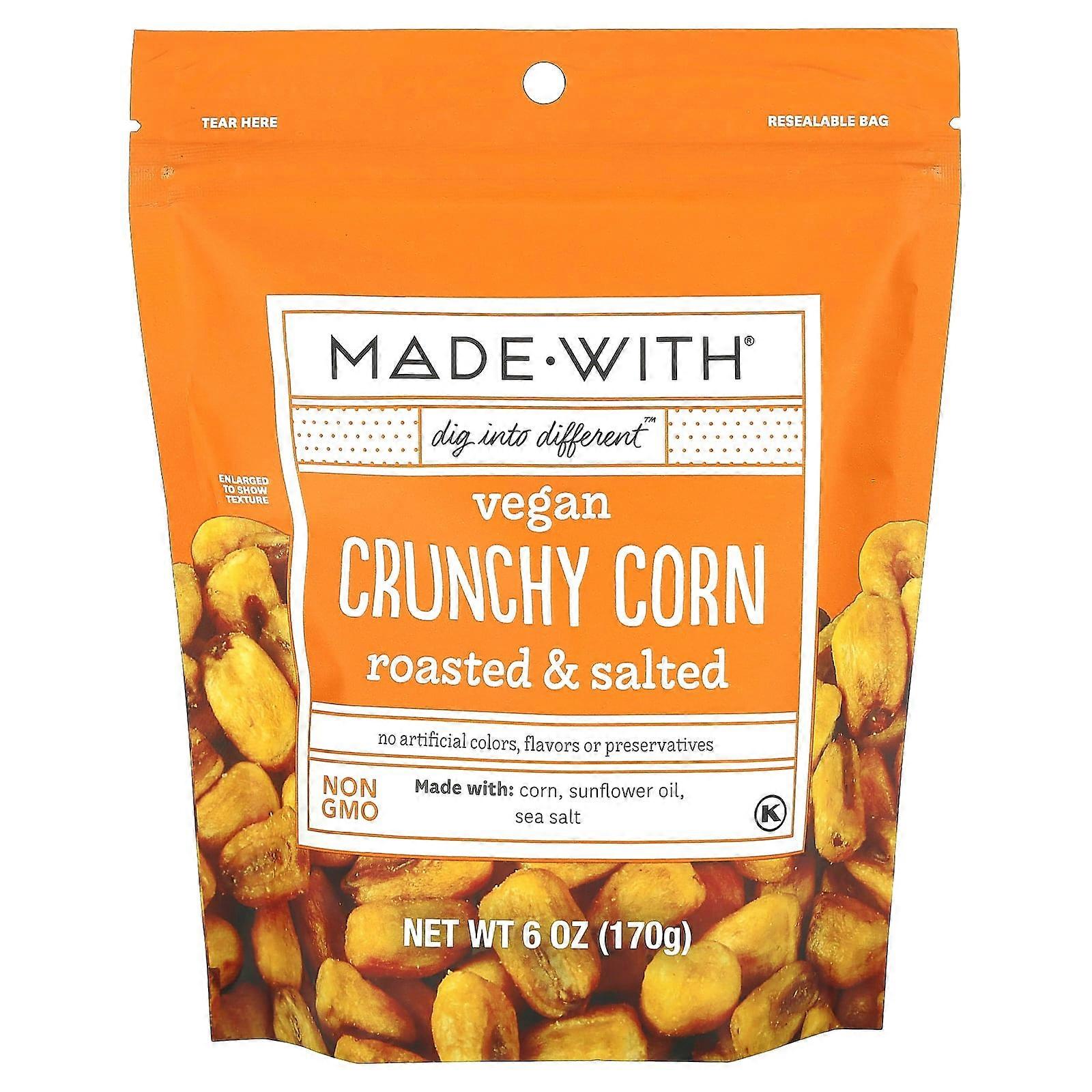 Vegan Crunchy Corn, Roasted & Salted , 6 oz (170 g)