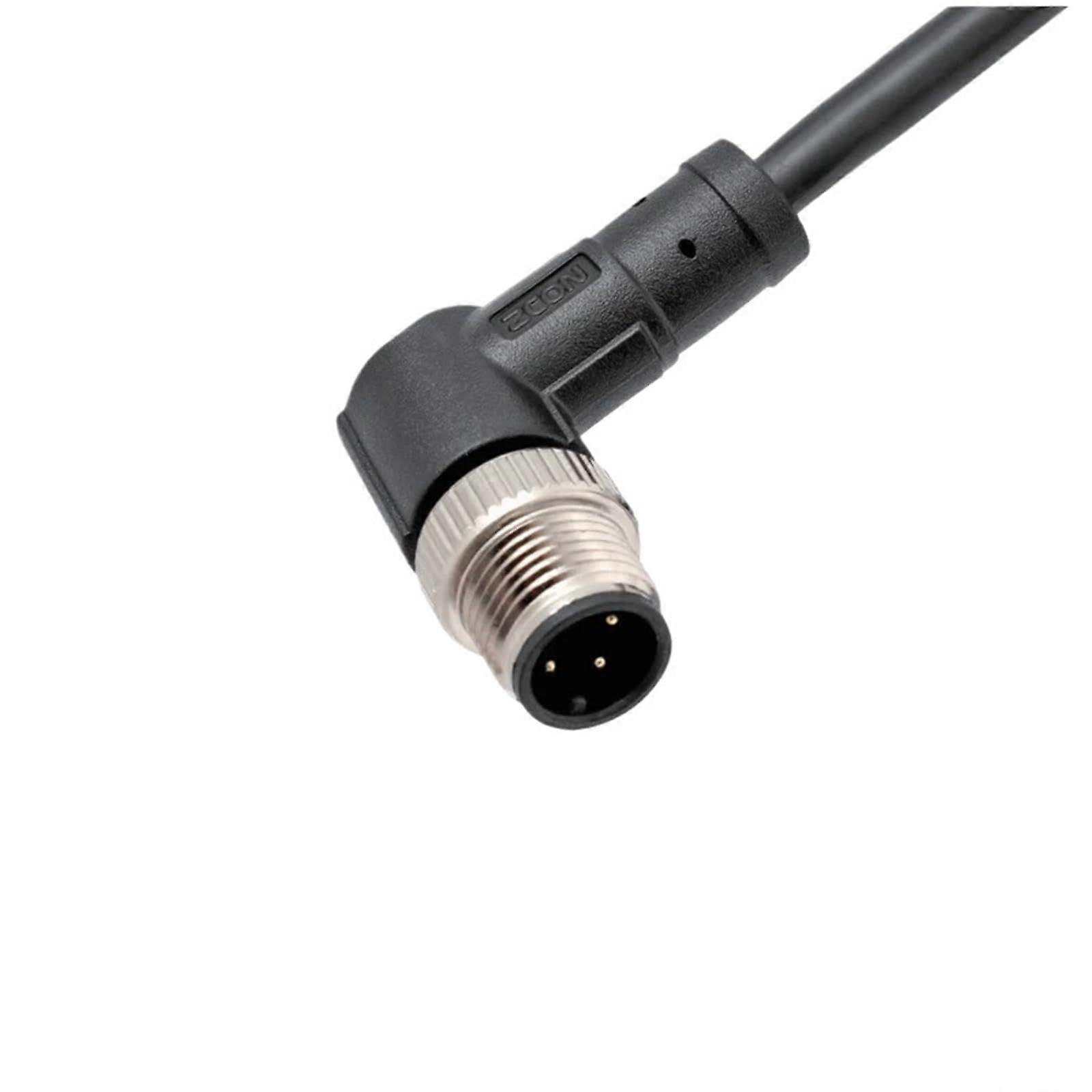 Shield Straight Head 3P 4Pin 5Hole 6/8/12Core IP67 Waterproof Connector, 1M PVC Jacket, Model 120029