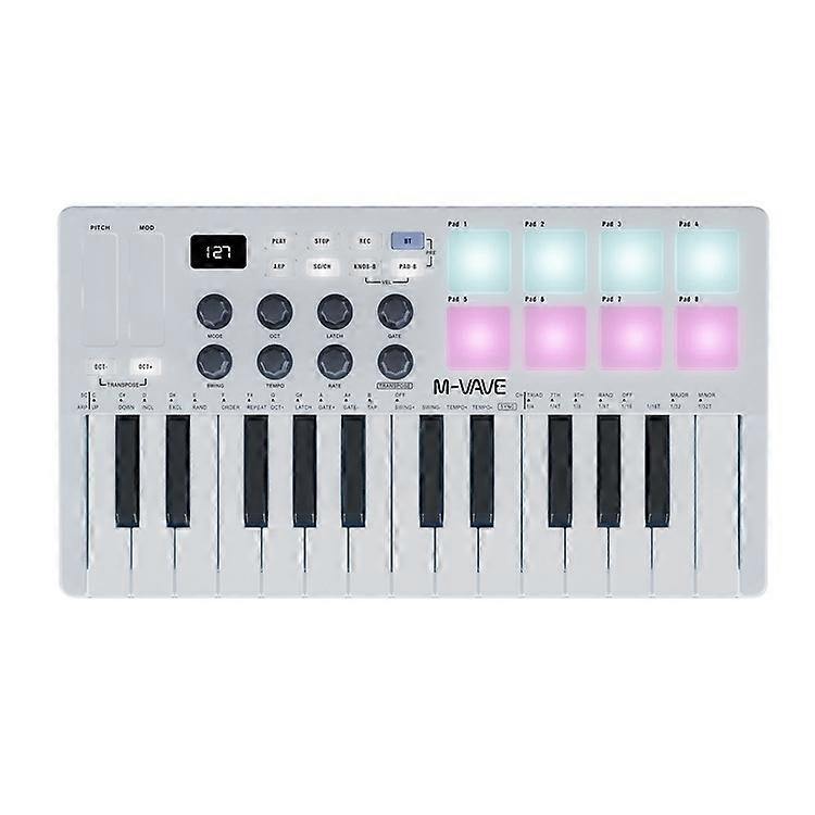 M-VAVE SMK-25 MIDI Keyboard Controller With 8 Back Drum Pads M-VAVE SMK-25