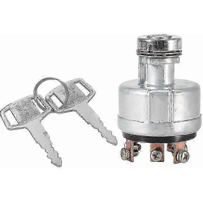 Neiman Tractor Ignition Switch Tractor Key Start Switch, Ignition Starter Button With 6 Terminal Wire Clamps 2 Keys for SK200-3 SK200-5