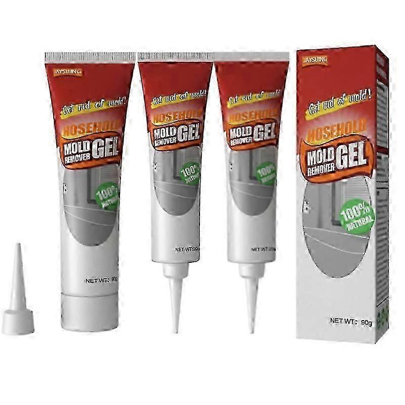 3x ג'ל להסרת עובש ביתי, הסרת עובש בקיבולת גדולה, מנקה עובש וטחב לחדר אמבטיה, אסלה, מכונת כביסה, אטם, רובה לכיור מטבח