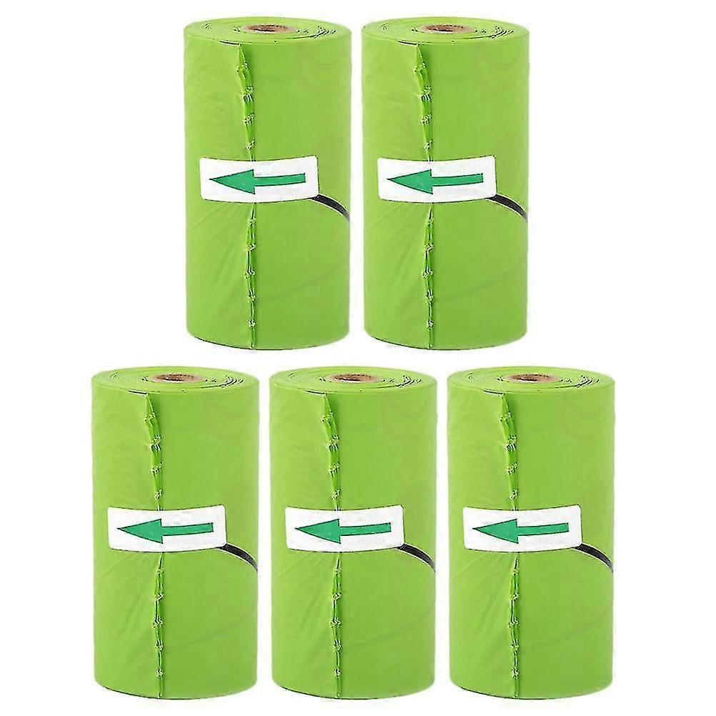 5 Rulo / 75 Adet Uygun Evcil Hayvan Kaka Torbaları Biyobozunma Tek Kullanımlık Çöp