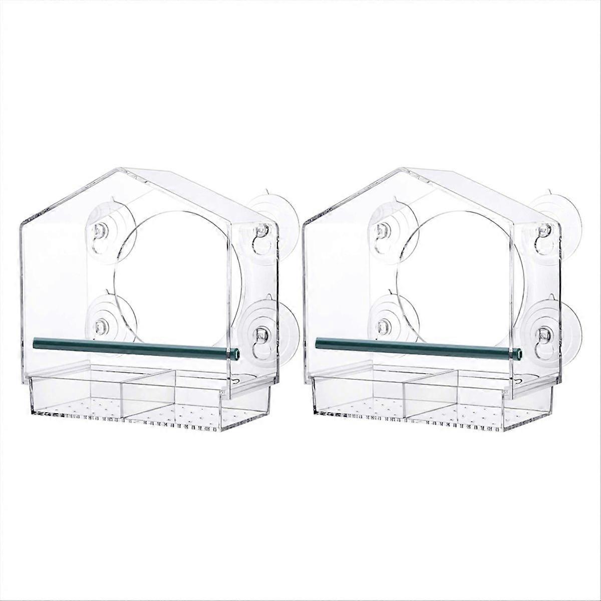 Mangeoire à oiseaux, mangeoire à oiseaux avec fenêtre transparente en acrylique