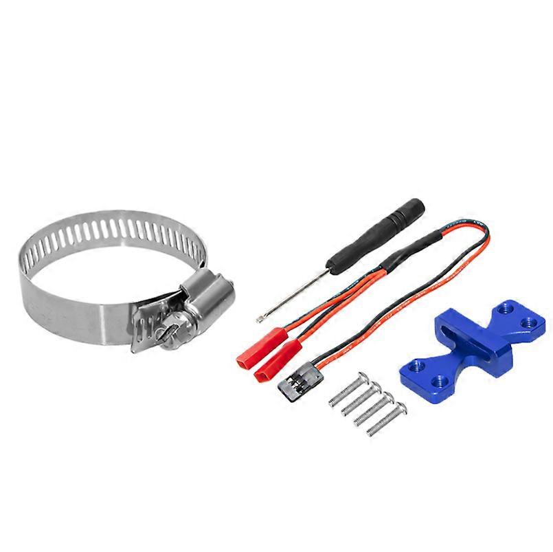 RC Adjustable Dual-Fan Motor Cooling Base Compatible with 36/40/42/49mm Motor Heat-sinks (30*30 Blue）